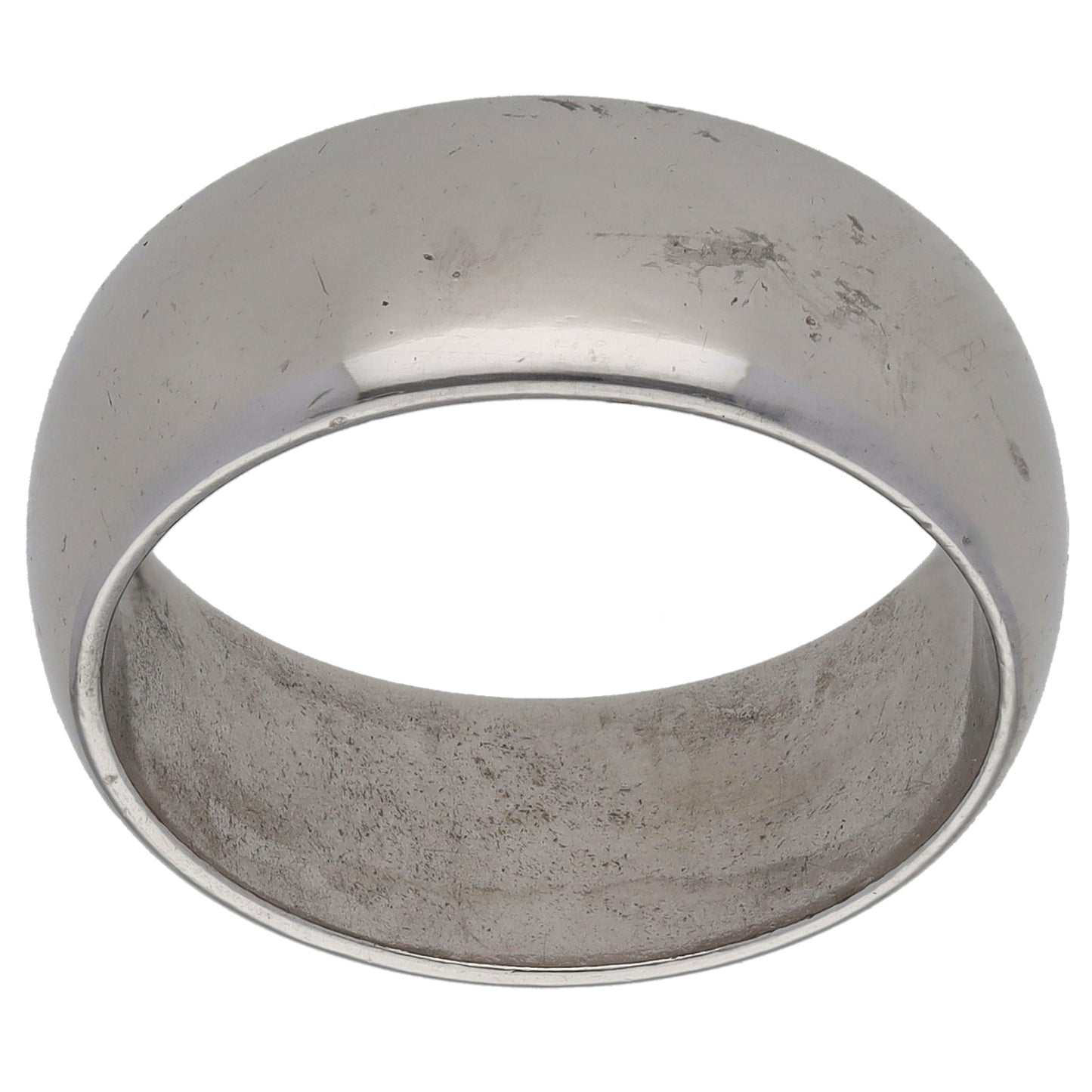 9ct White Gold Plain Wedding Ring Size Q