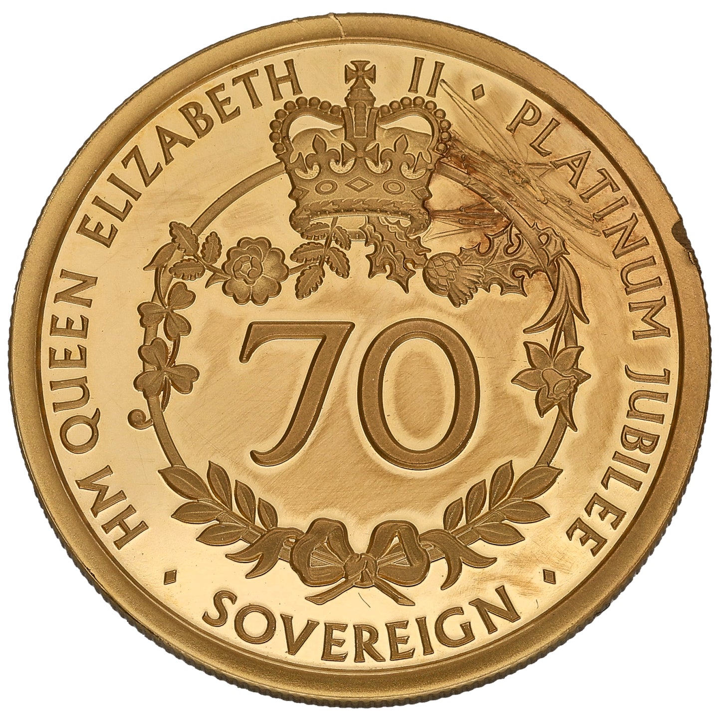 22ct Gold Queen Elizabeth II Platinum Jubilee Full Sovereign Coin 2022
