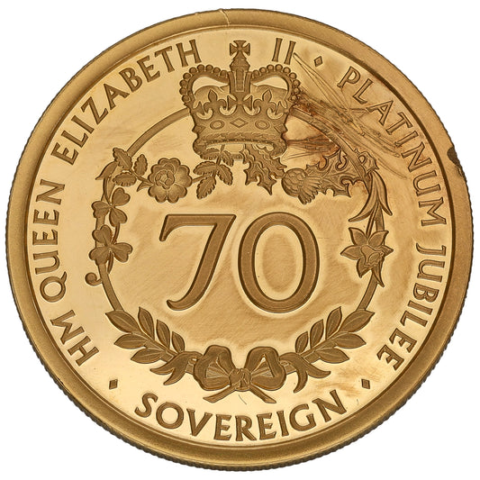 22ct Gold Queen Elizabeth II Platinum Jubilee Full Sovereign Coin 2022