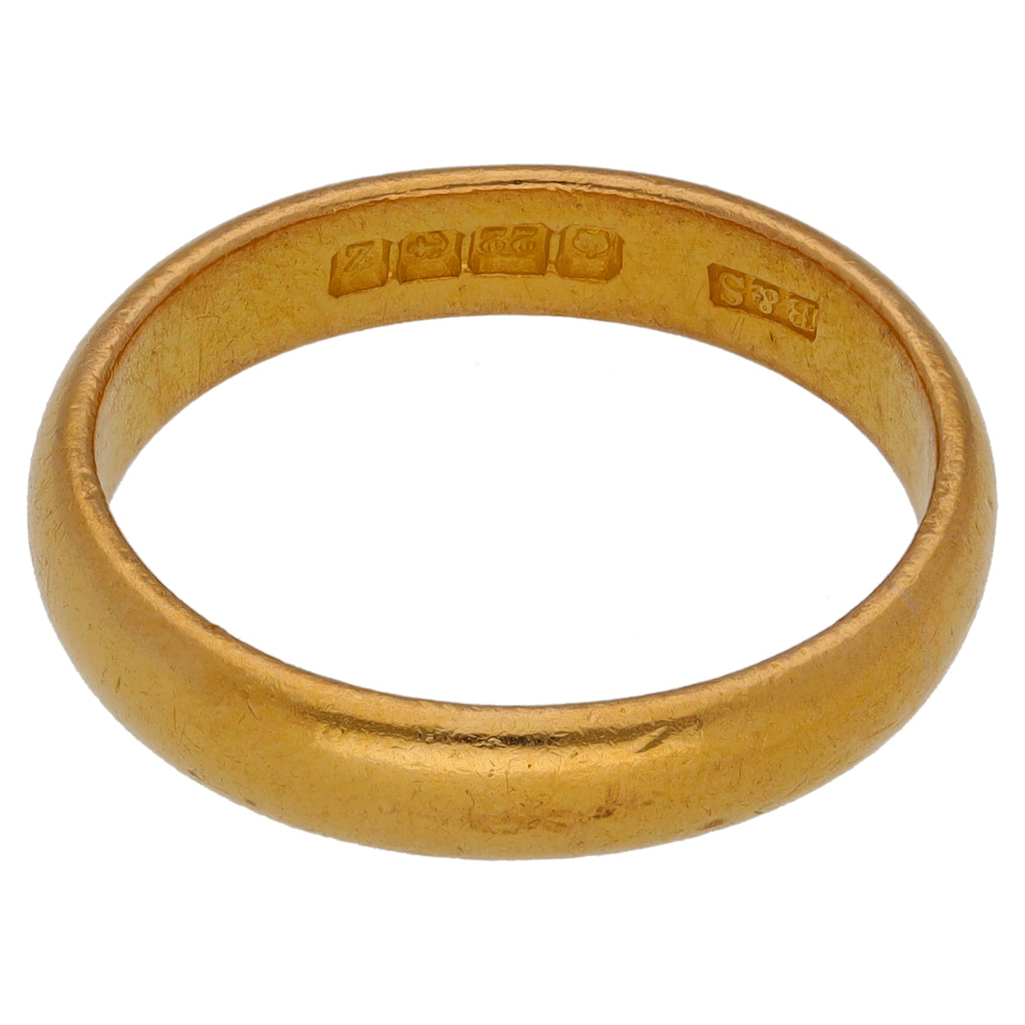 22ct Gold Plain Wedding Ring Size R