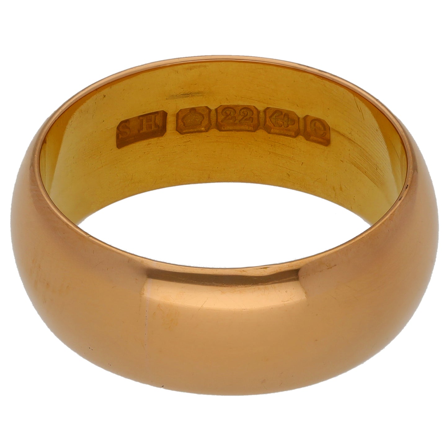 22ct Gold Plain Wedding Ring Size T