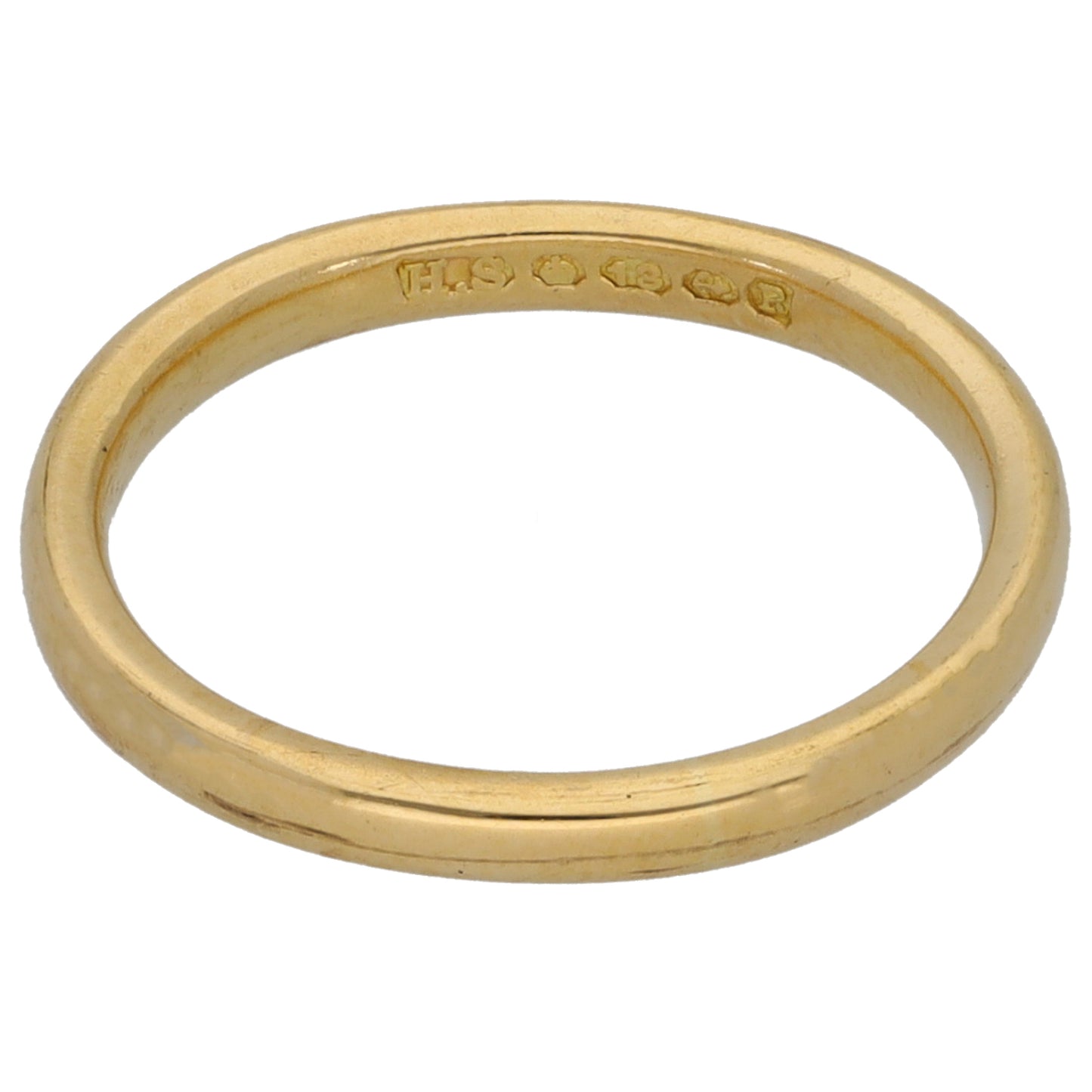 18ct Gold Plain Wedding Ring Size K