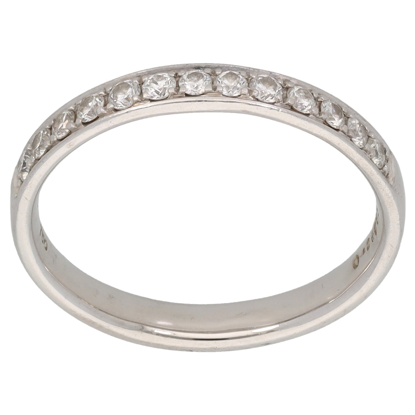 18ct White Gold 0.26ct Diamond Half Eternity Ring Size N