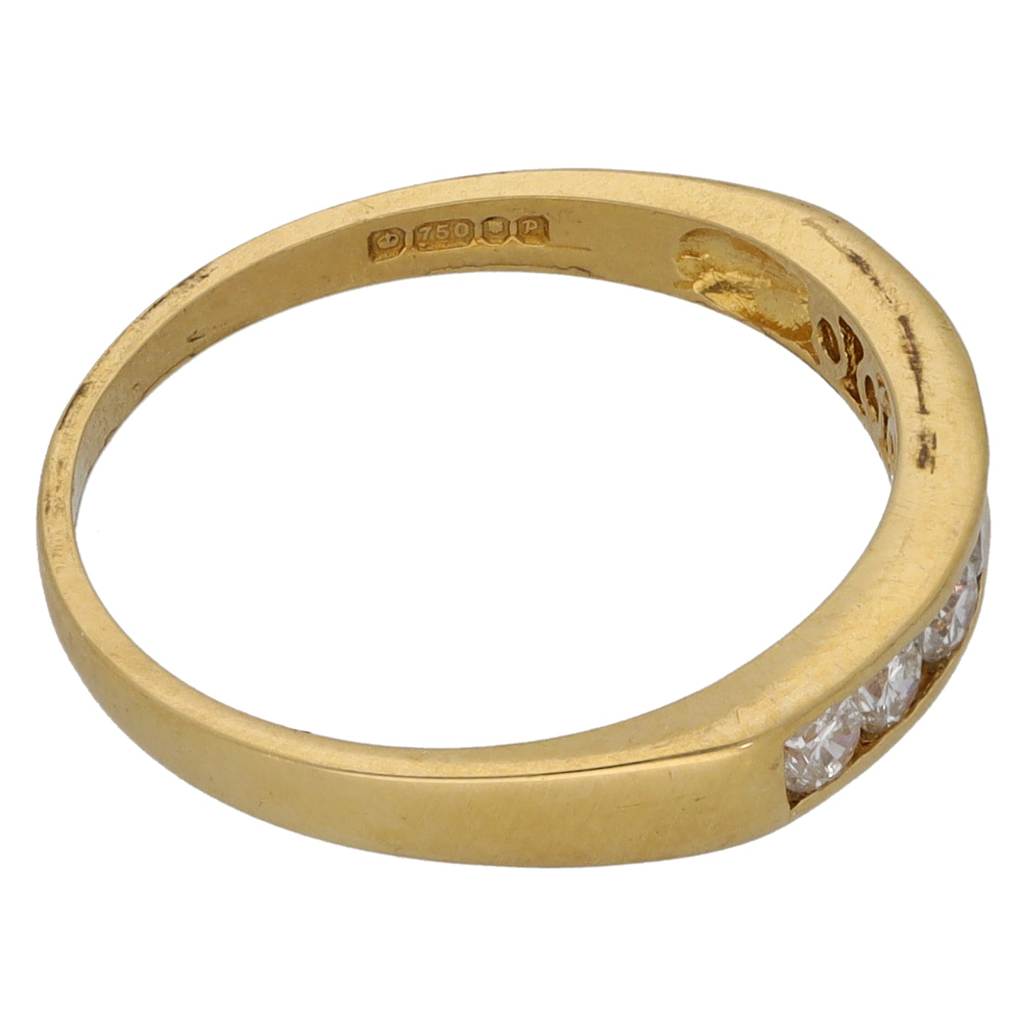 9ct Gold 0.35ct Diamond Half Eternity Ring Size K