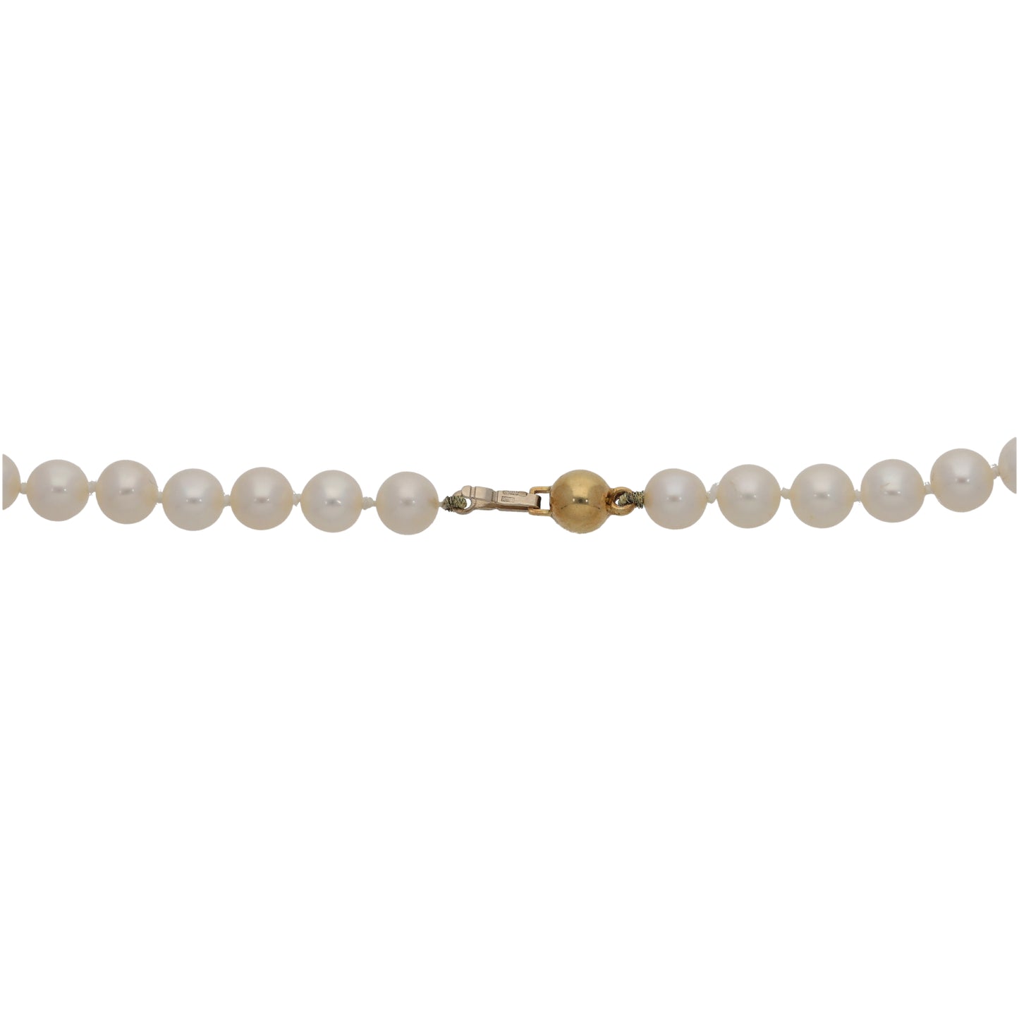 18ct Gold Cultured Pearl Pearl Necklace 18"