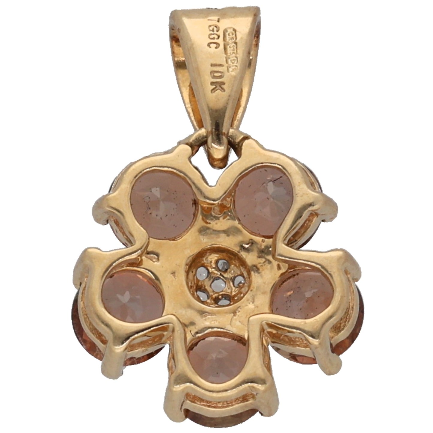 9ct Gold Andalusite & Imitation Gems Dress/Cocktail Pendant