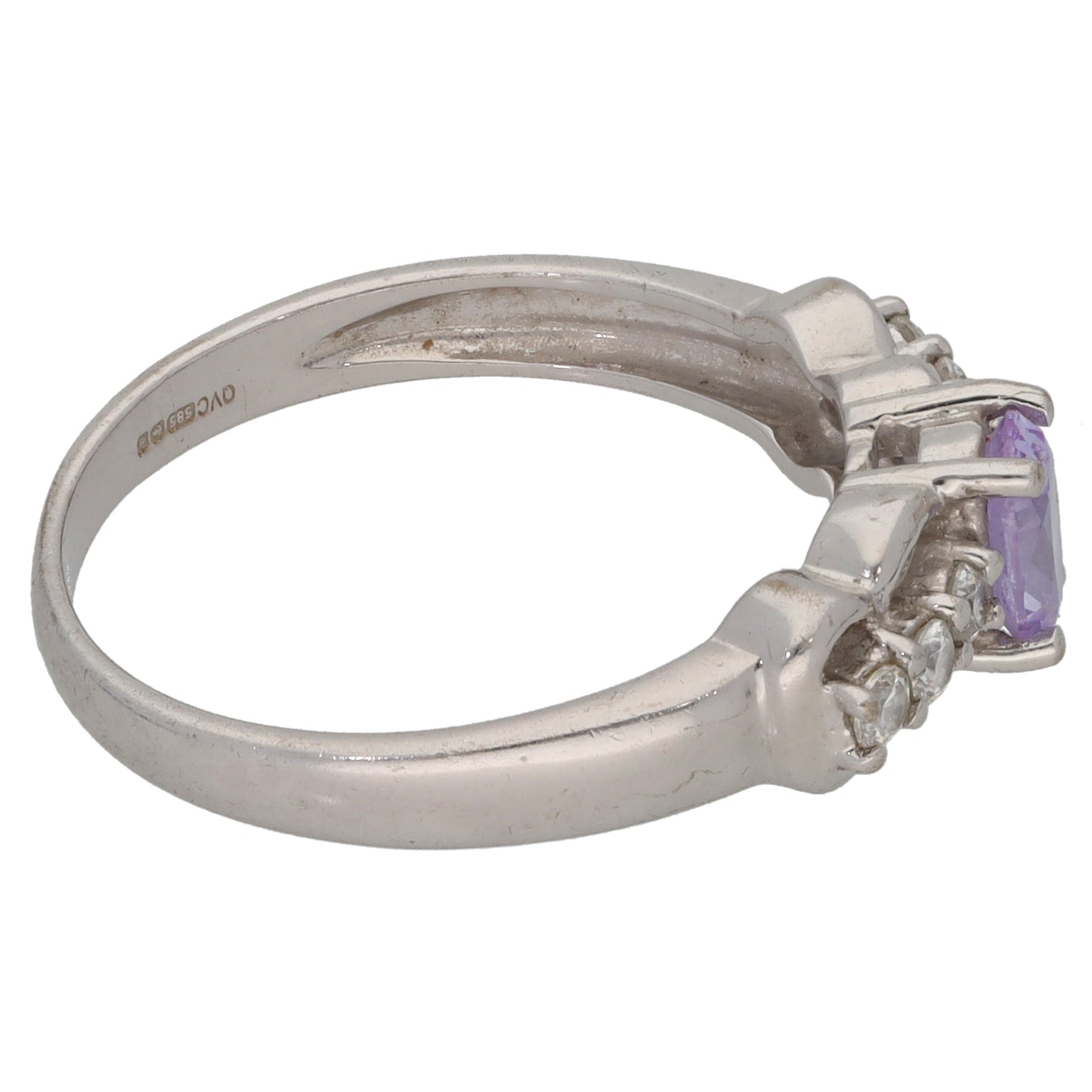 14ct Gold Cubic Zirconia Dress/Cocktail Ring Size P