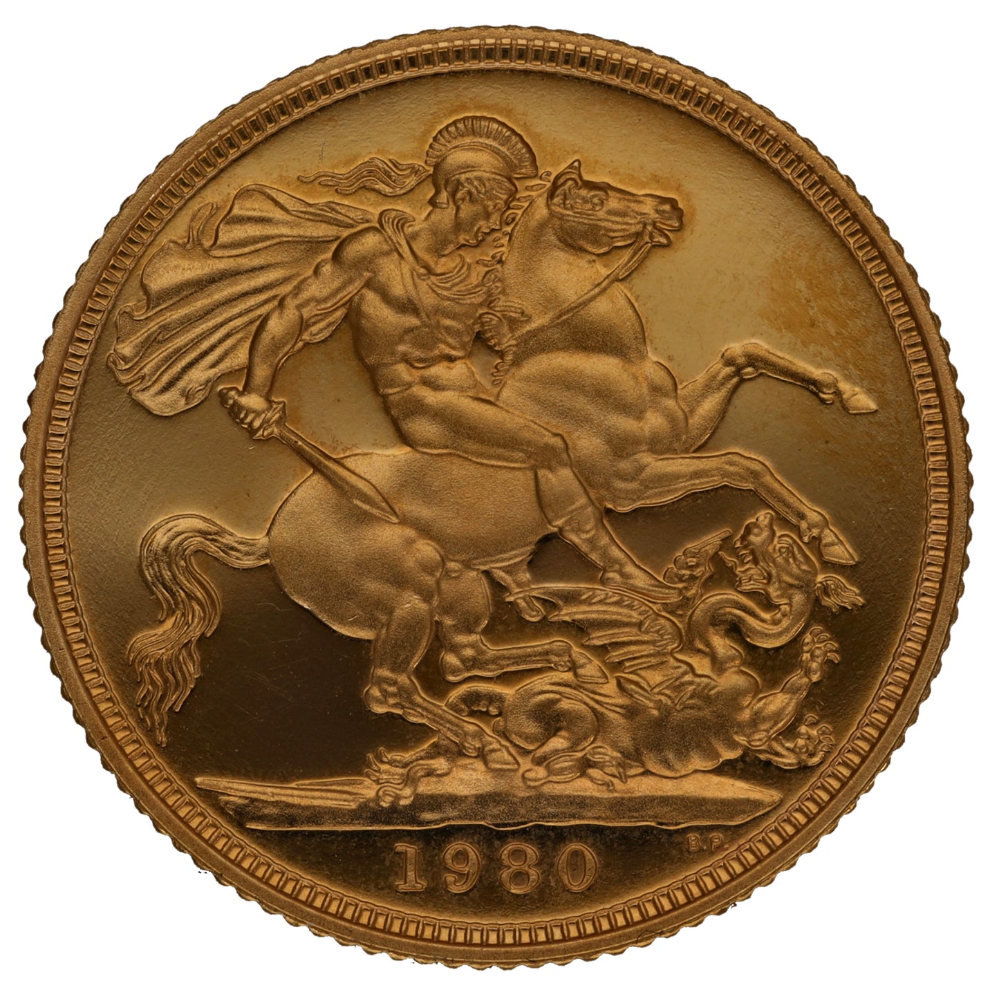 22ct Gold Queen Elizabeth II Full Sovereign Coin 1980