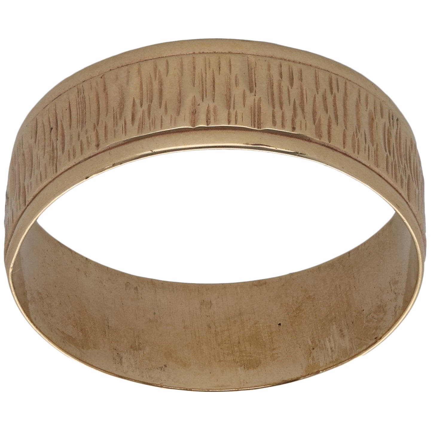 9ct Gold Patterned Wedding Ring Size V