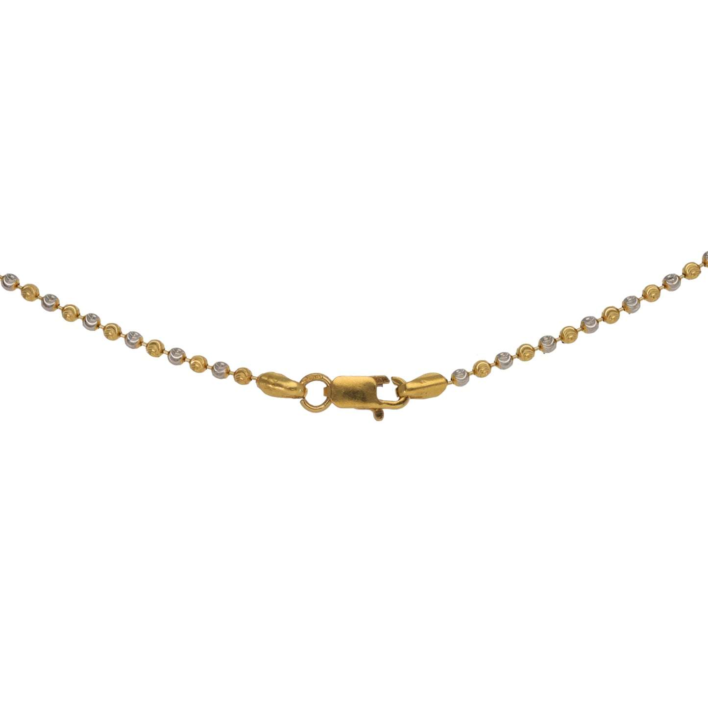22ct Bi-Colour Gold Fancy Necklace 18"