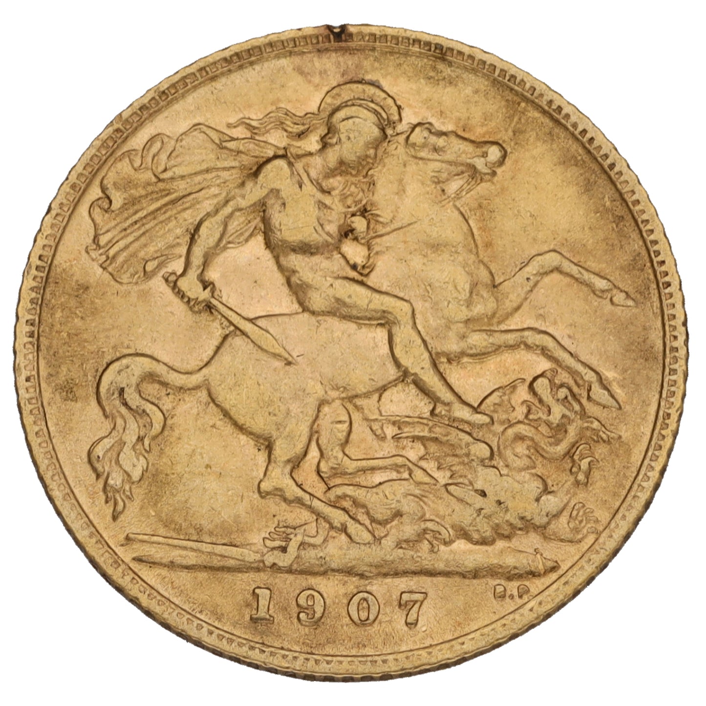 22ct Gold King Edward VII Half Sovereign Coin 1907