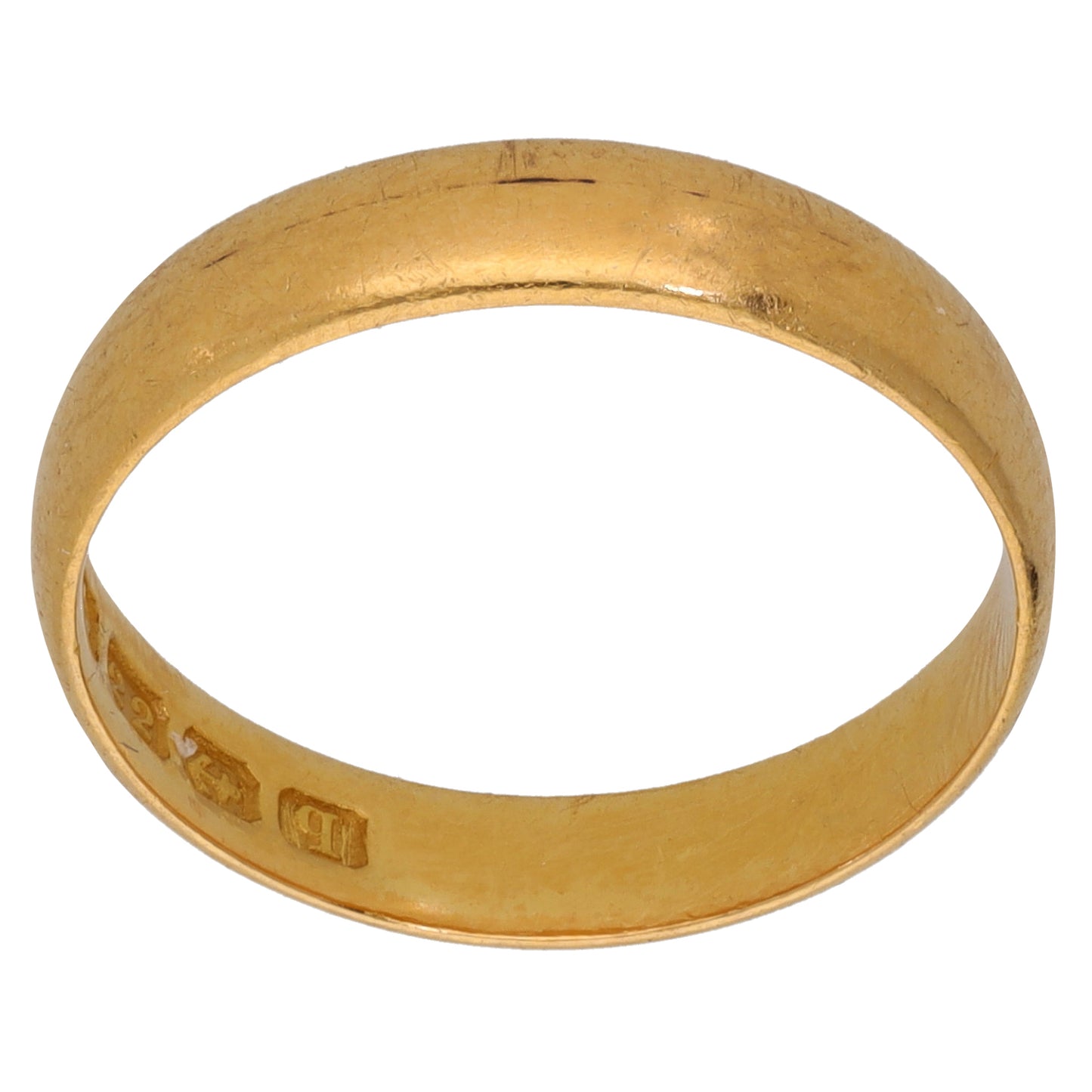 22ct Gold Plain Wedding Ring Size O