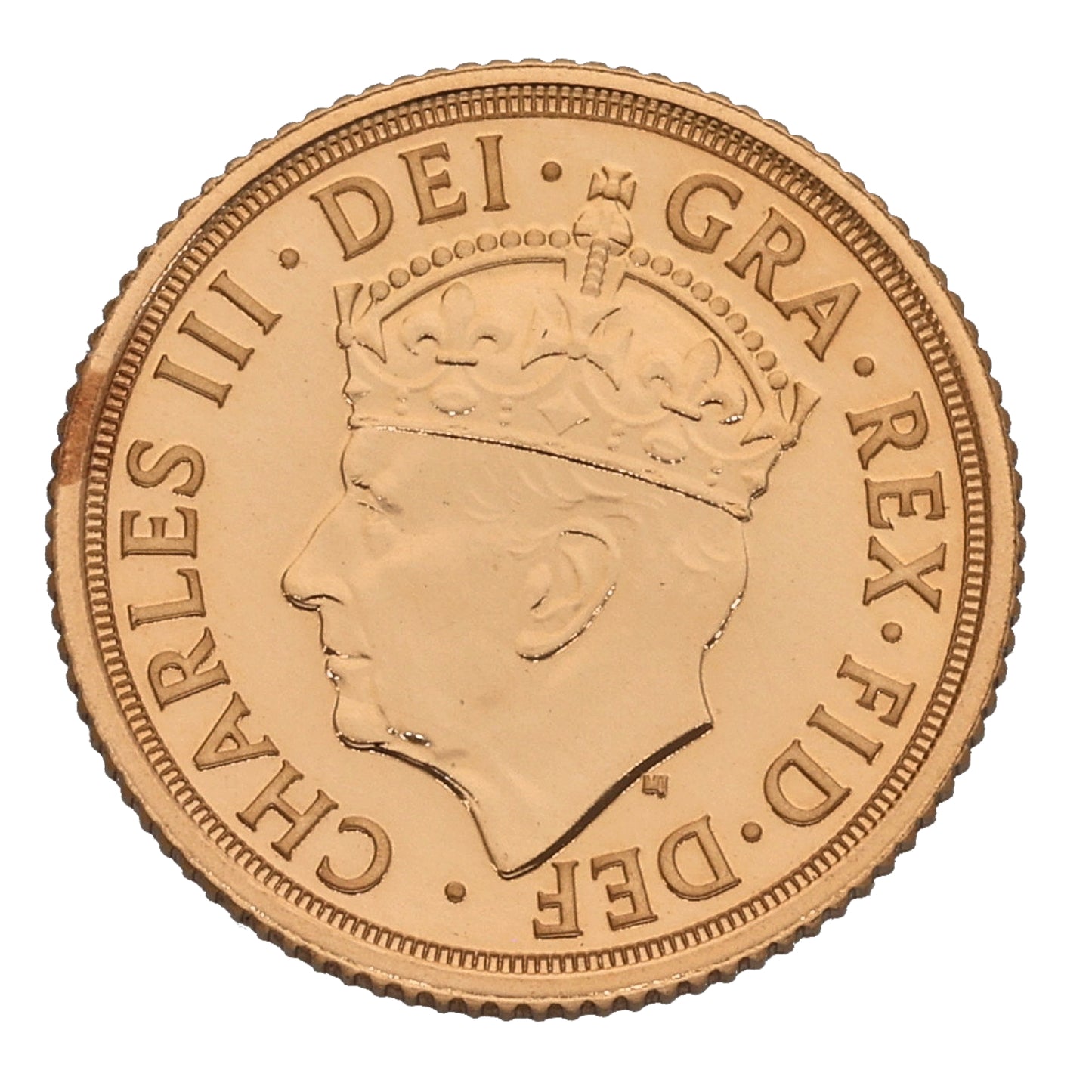 22ct Gold King Charles III Half Sovereign Coin 2023