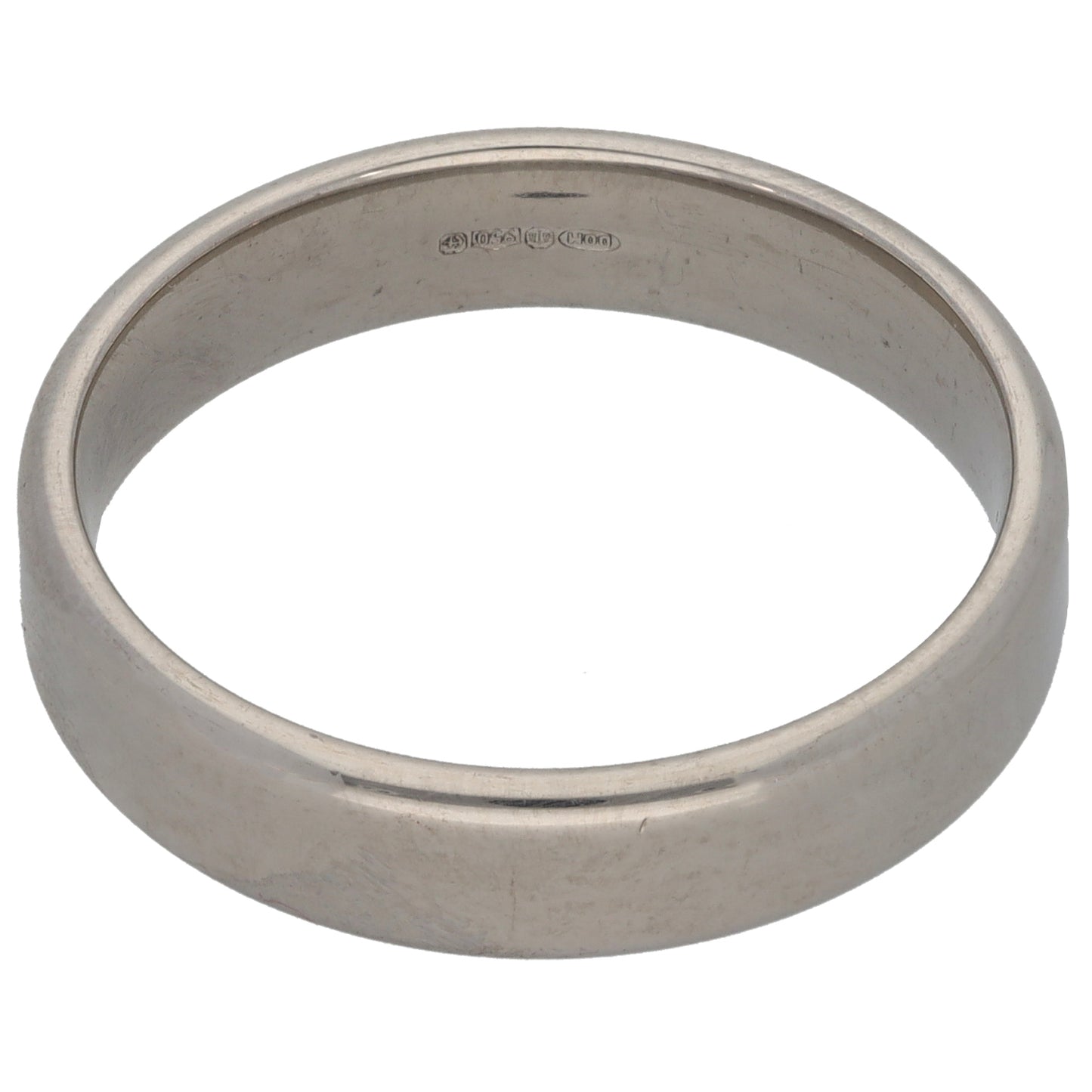 Platinum Plain Wedding Ring Size V