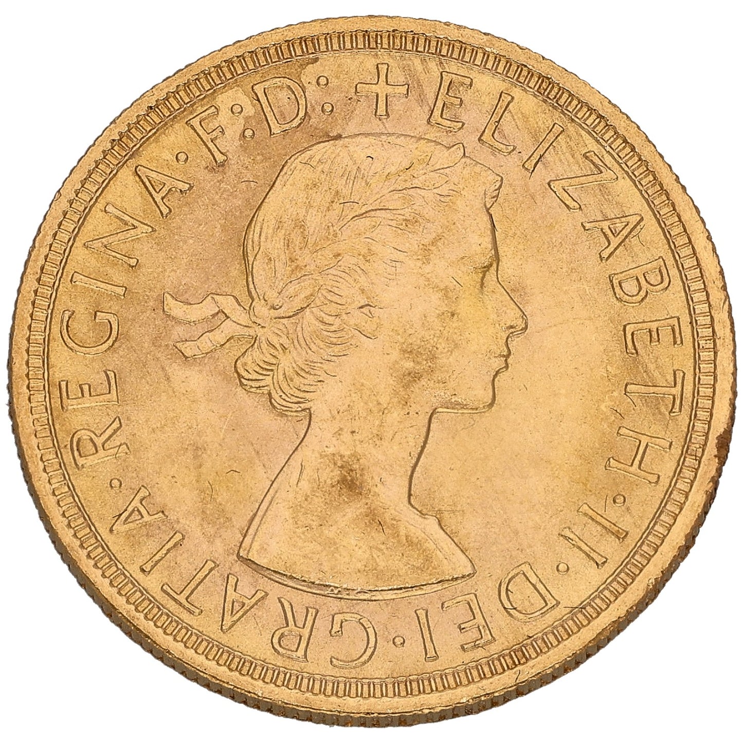 22ct Gold Queen Elizabeth II Full Sovereign Coin 1957
