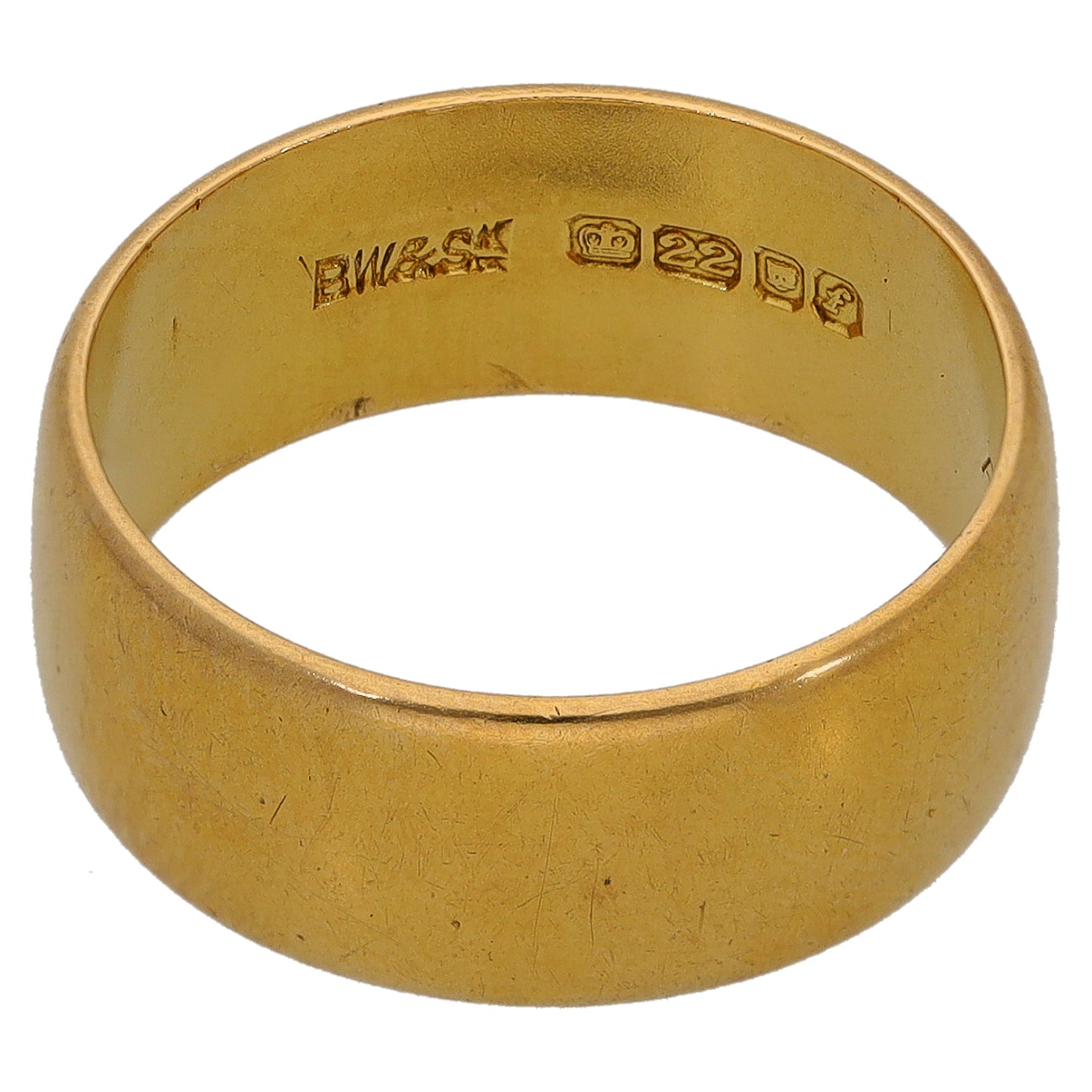 22ct Gold Plain Wedding Ring Size L