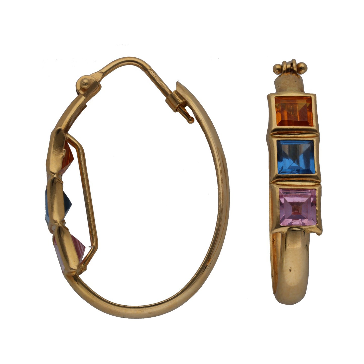 18ct Gold Imitation Creole Earrings
