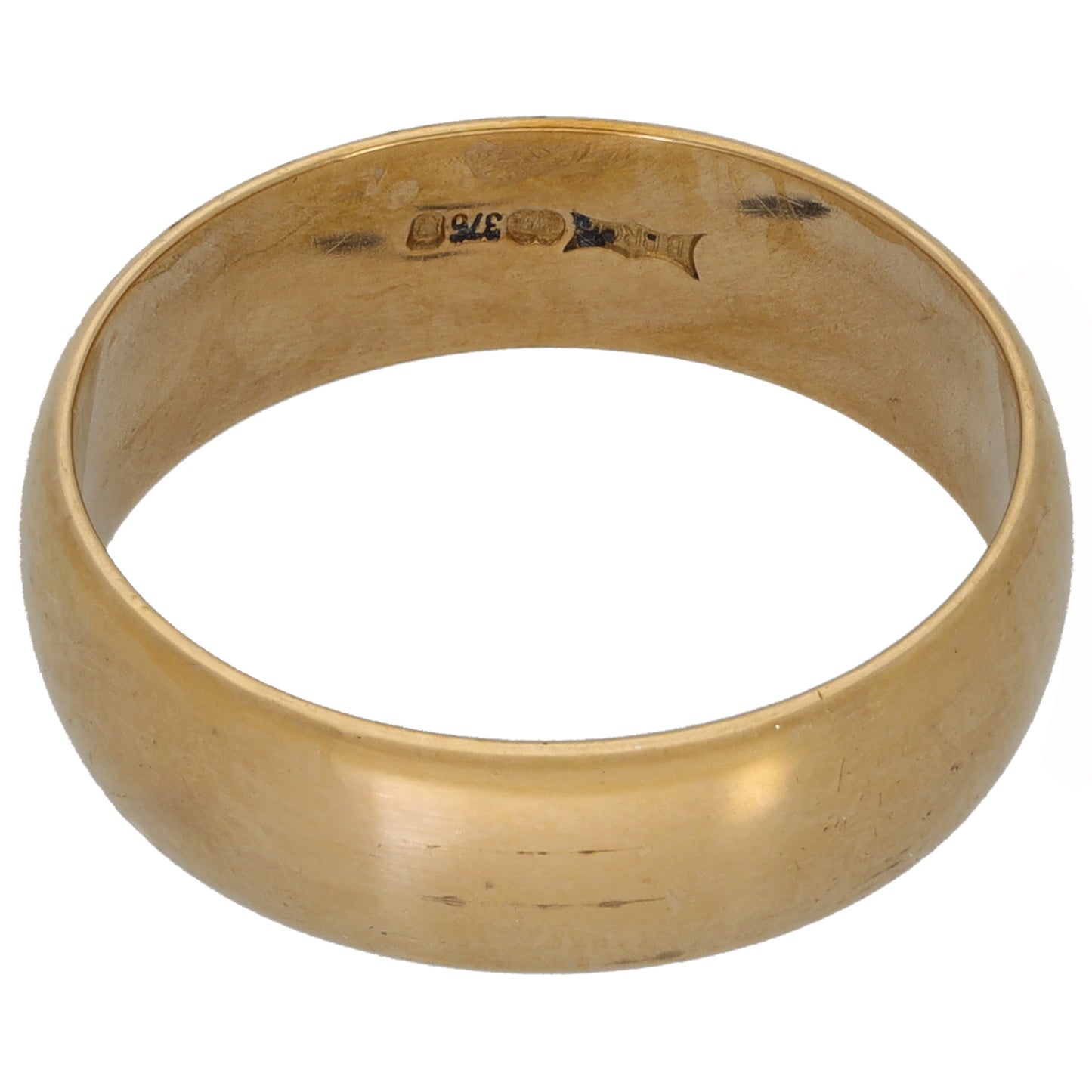 9ct Gold Plain Wedding Ring Size R