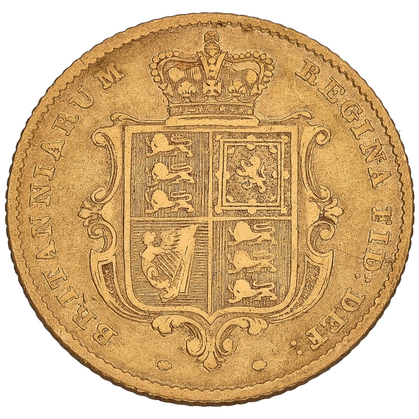22ct Gold Queen Victoria Half Sovereign Coin 1844