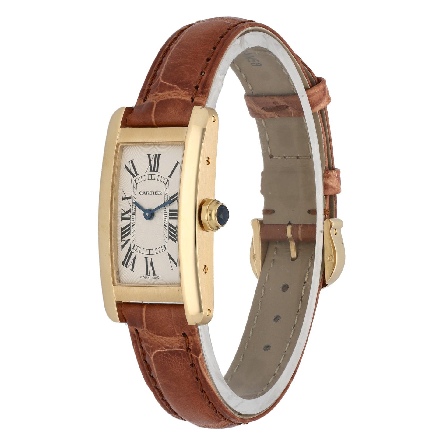 Cartier Tank Americaine W2601556 19mm Gold Watch