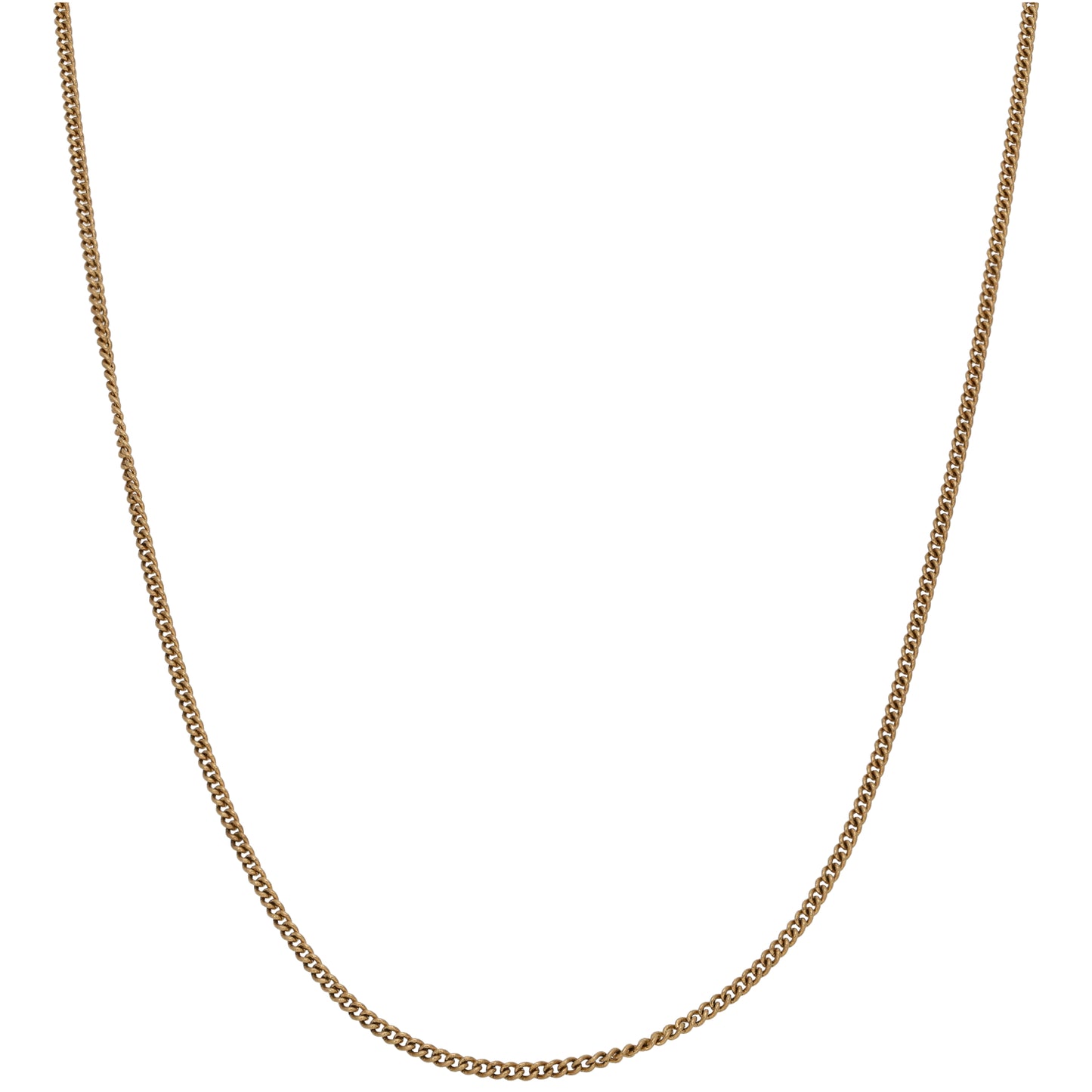 9ct Gold Curb Chain 18"