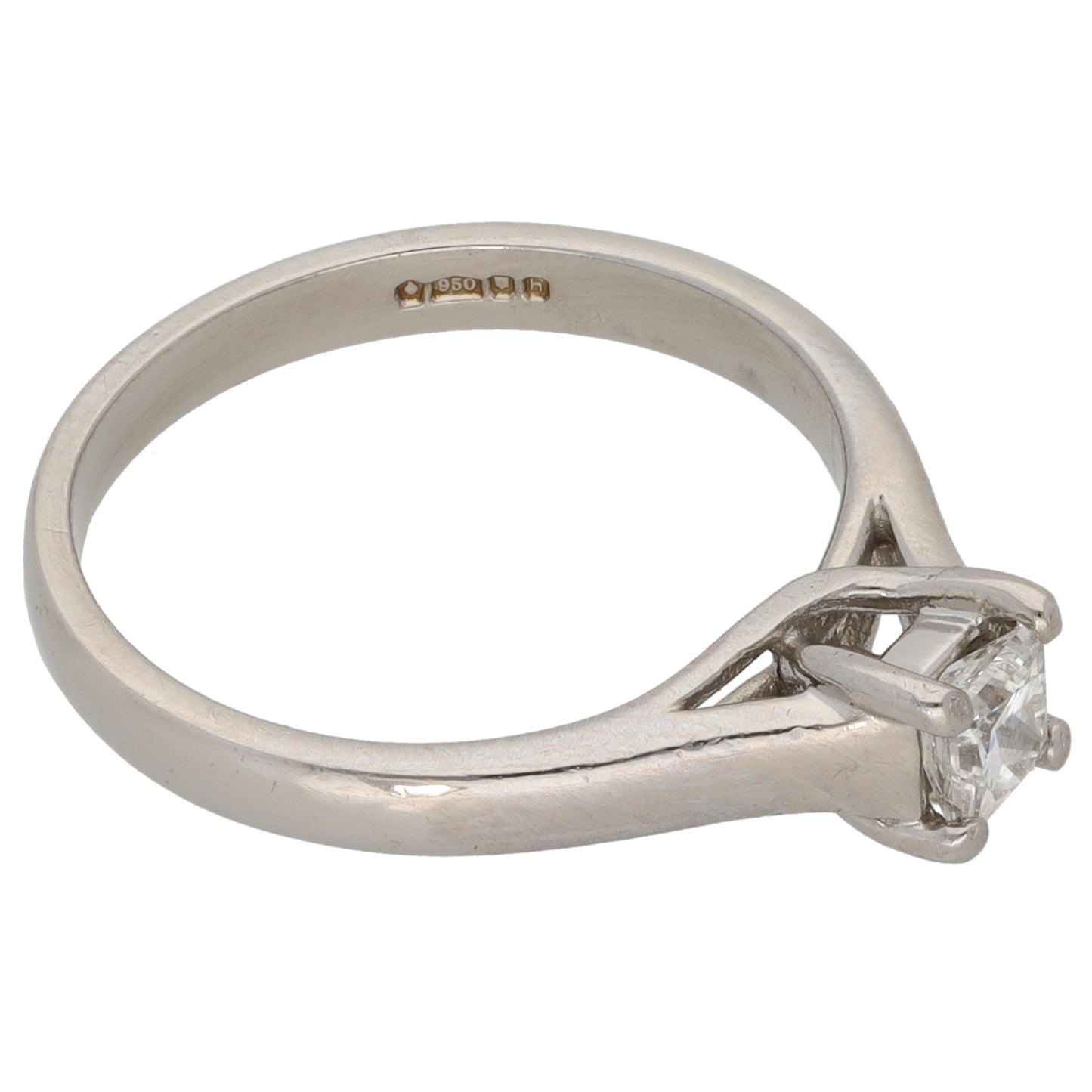 Platinum 0.25ct Diamond Solitaire Ring Size K