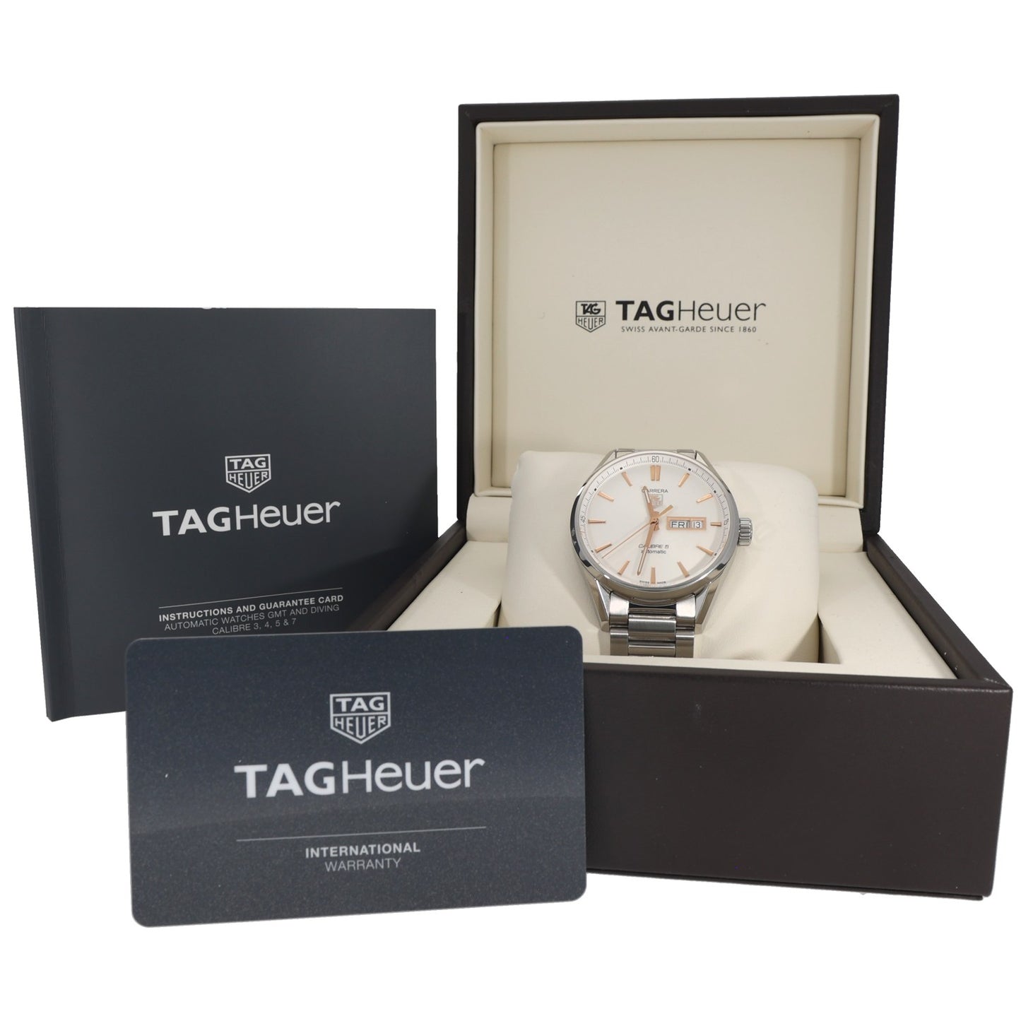 Tag Heuer Carrera WAR201D-1, White DIal, Stainless Steel, Box Image