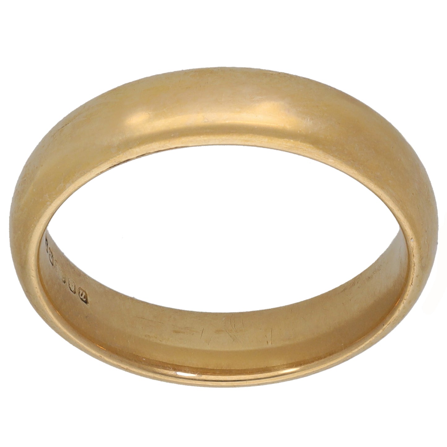 9ct Gold Plain Wedding Ring Size P