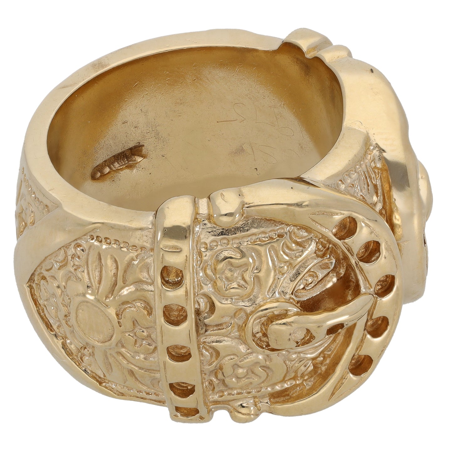 9ct Gold Buckle Ring Size V