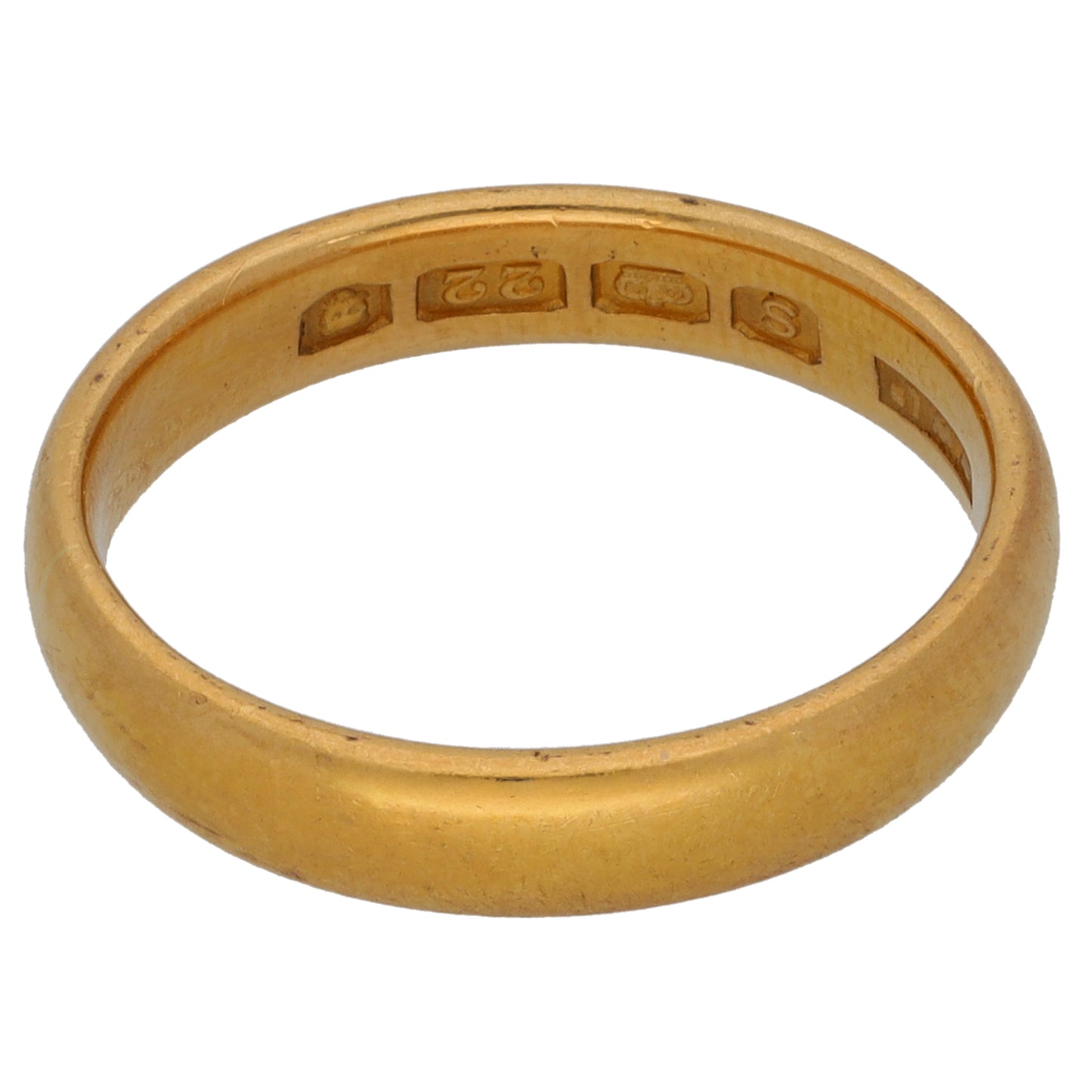 22ct Gold Plain Wedding Ring Size O