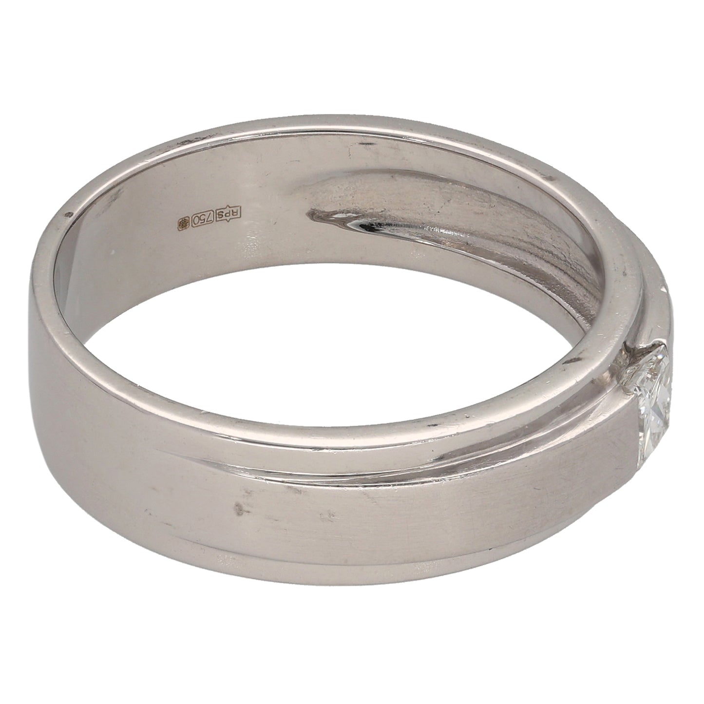 18ct White Gold 0.25ct Diamond Solitaire Ring Size U