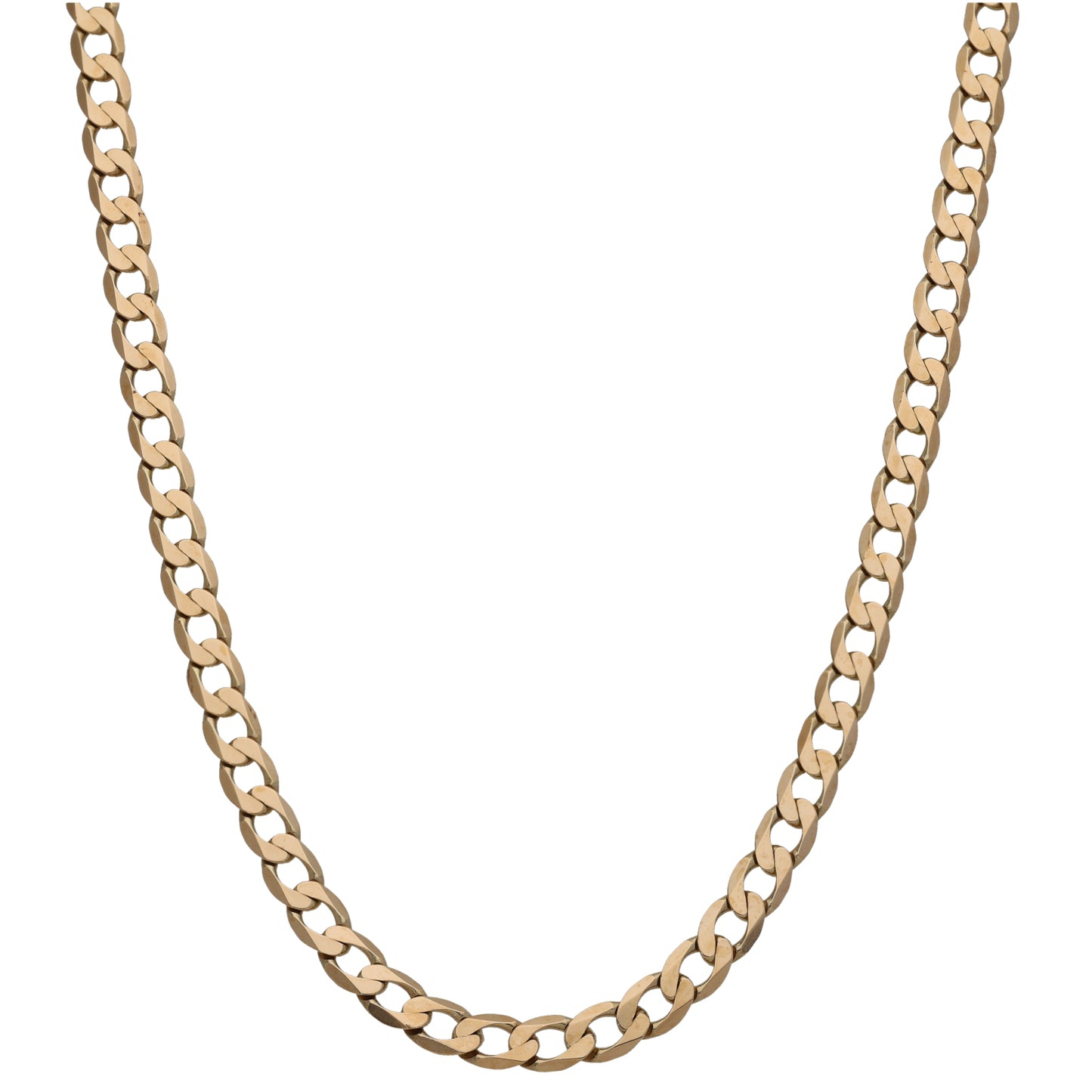 9ct Gold Curb Chain 18"