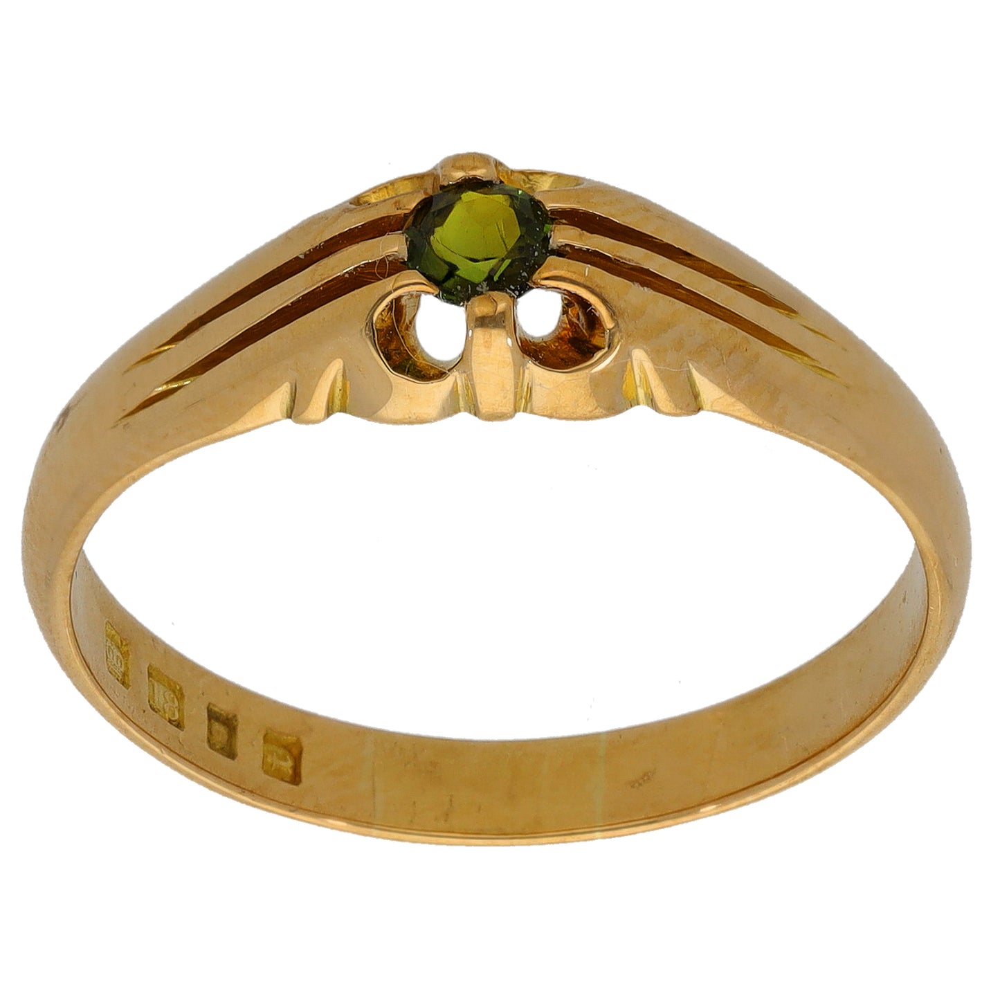18ct Gold Tourmaline Single Stone Ring Size V