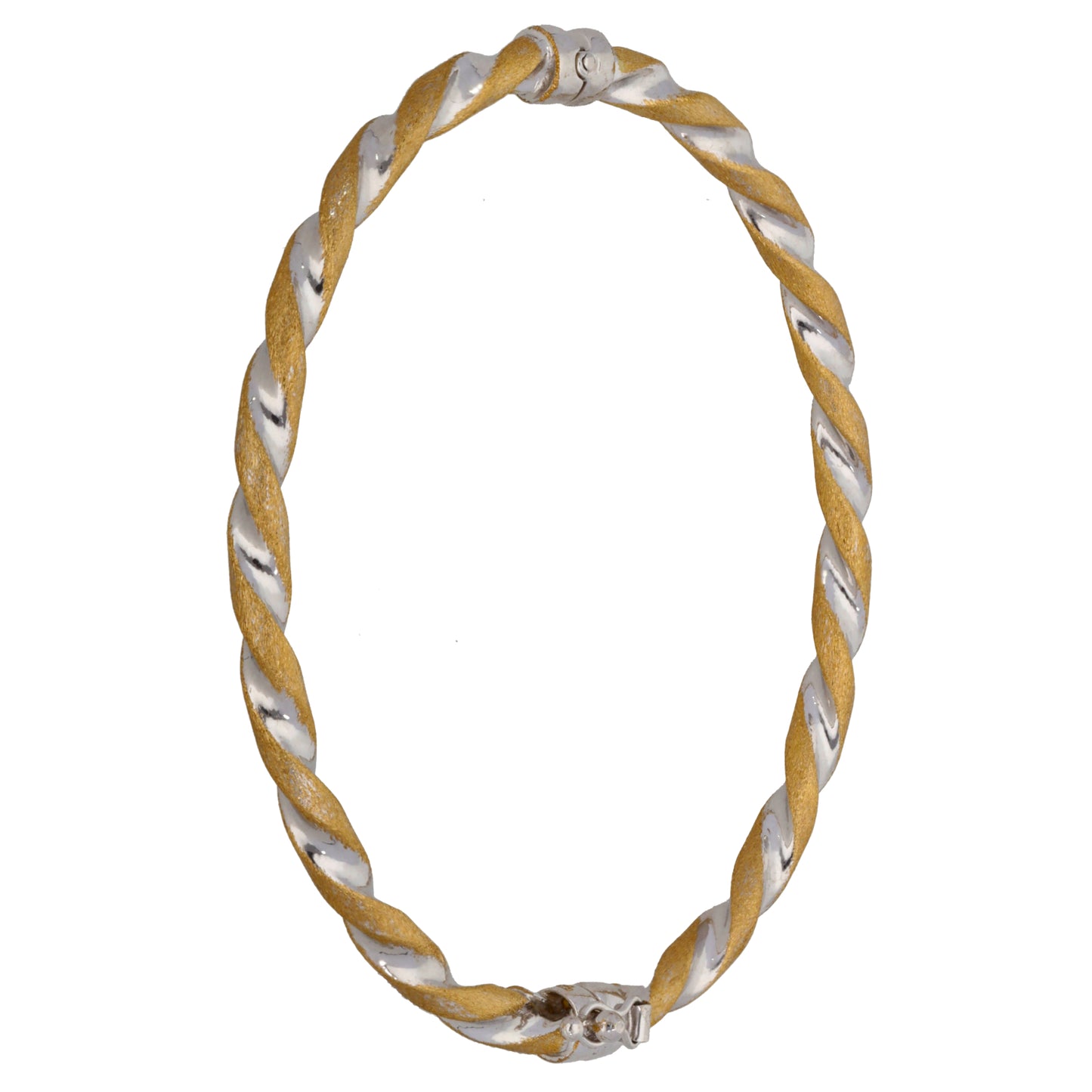 9ct Bicolour Gold Hinged/Clasp Bangle