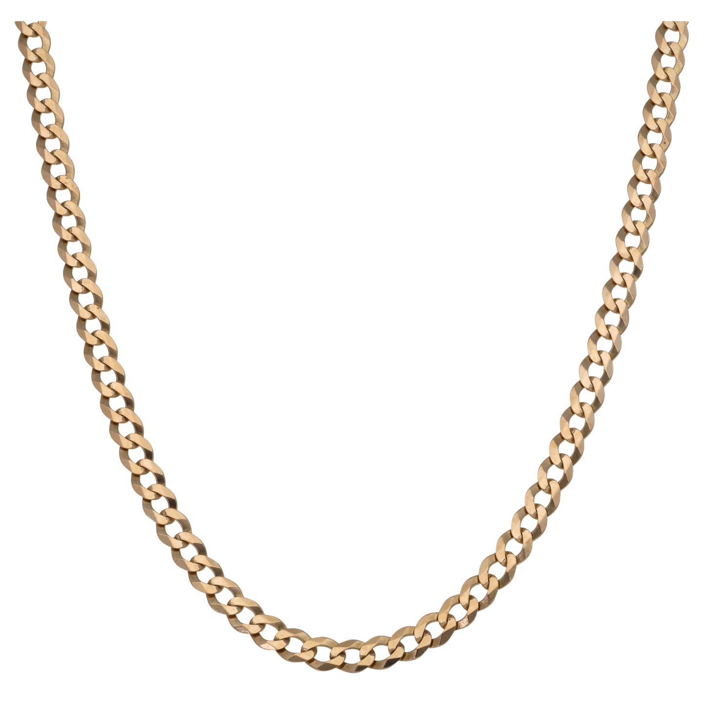 9ct Gold Curb Chain 18"