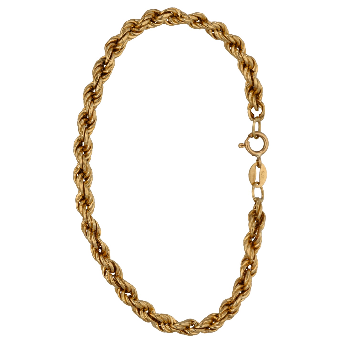 9ct Gold Rope Bracelet