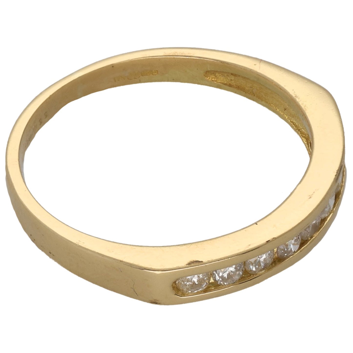 18ct Gold 0.33ct Diamond Half Eternity Ring Size N