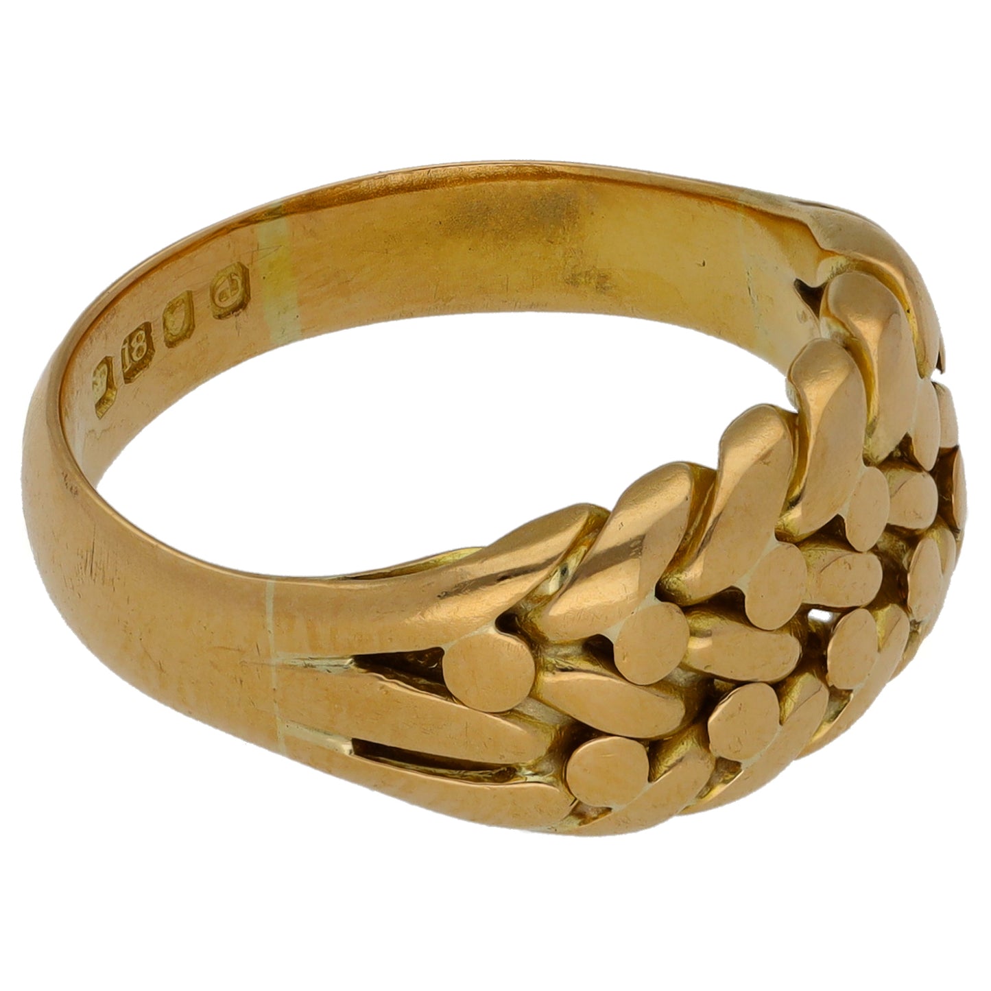 18ct Gold Keeper Ring Size M