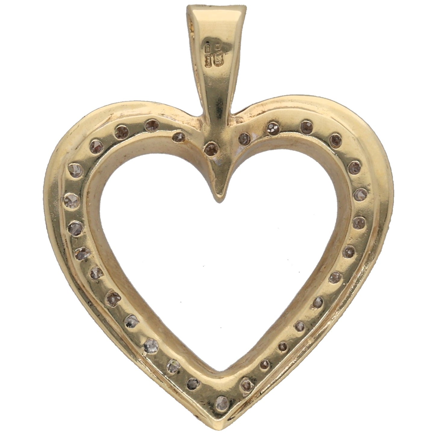 9ct Gold 0.29ct Diamond Heart Pendant