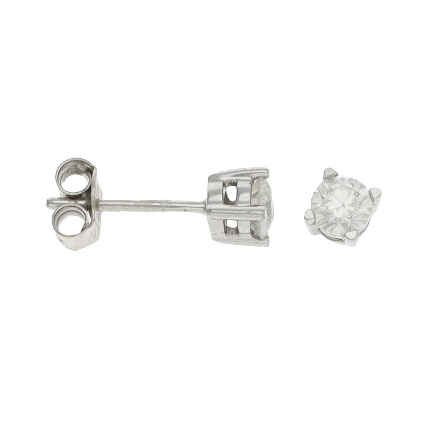 18ct White Gold 0.60ct Diamond Solitaire Earrings