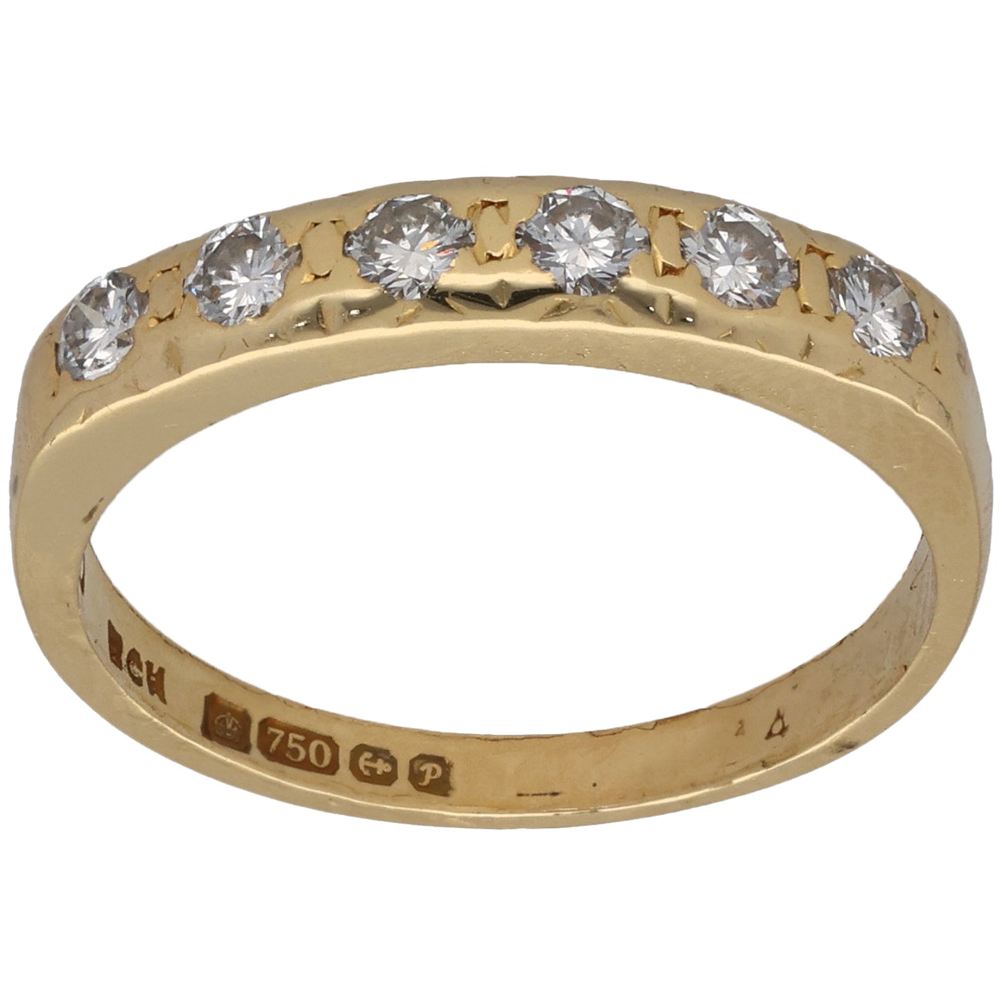 18ct Gold 0.30ct Diamond Half Eternity Ring Size K