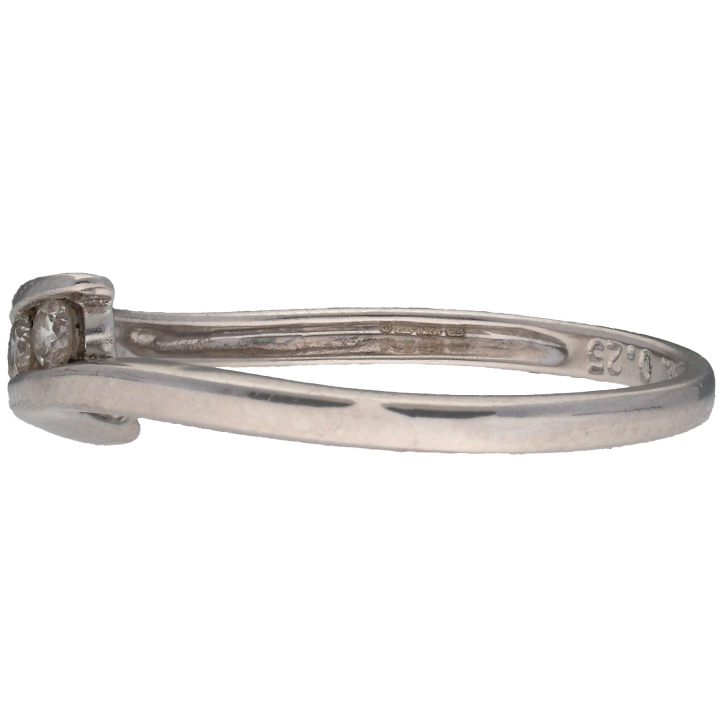 9ct White Gold 0.25ct Diamond Dress/Cocktail Ring Size O
