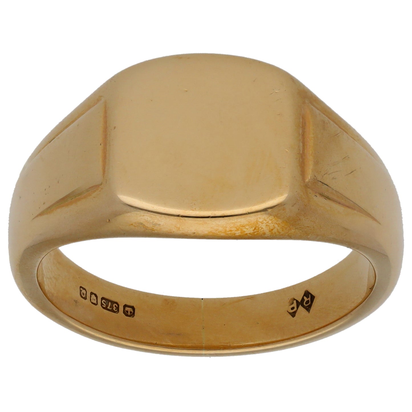 9ct Gold Plain Signet Ring Size U