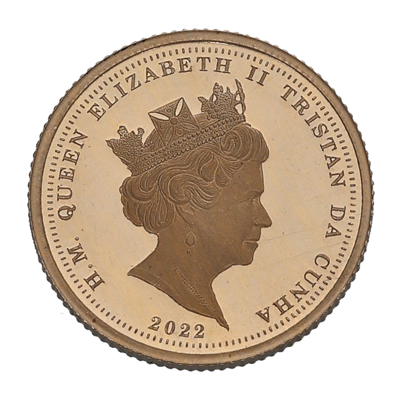 22ct Gold Platinum Jubilee Monarch Quarter Sovereign Coin 2022