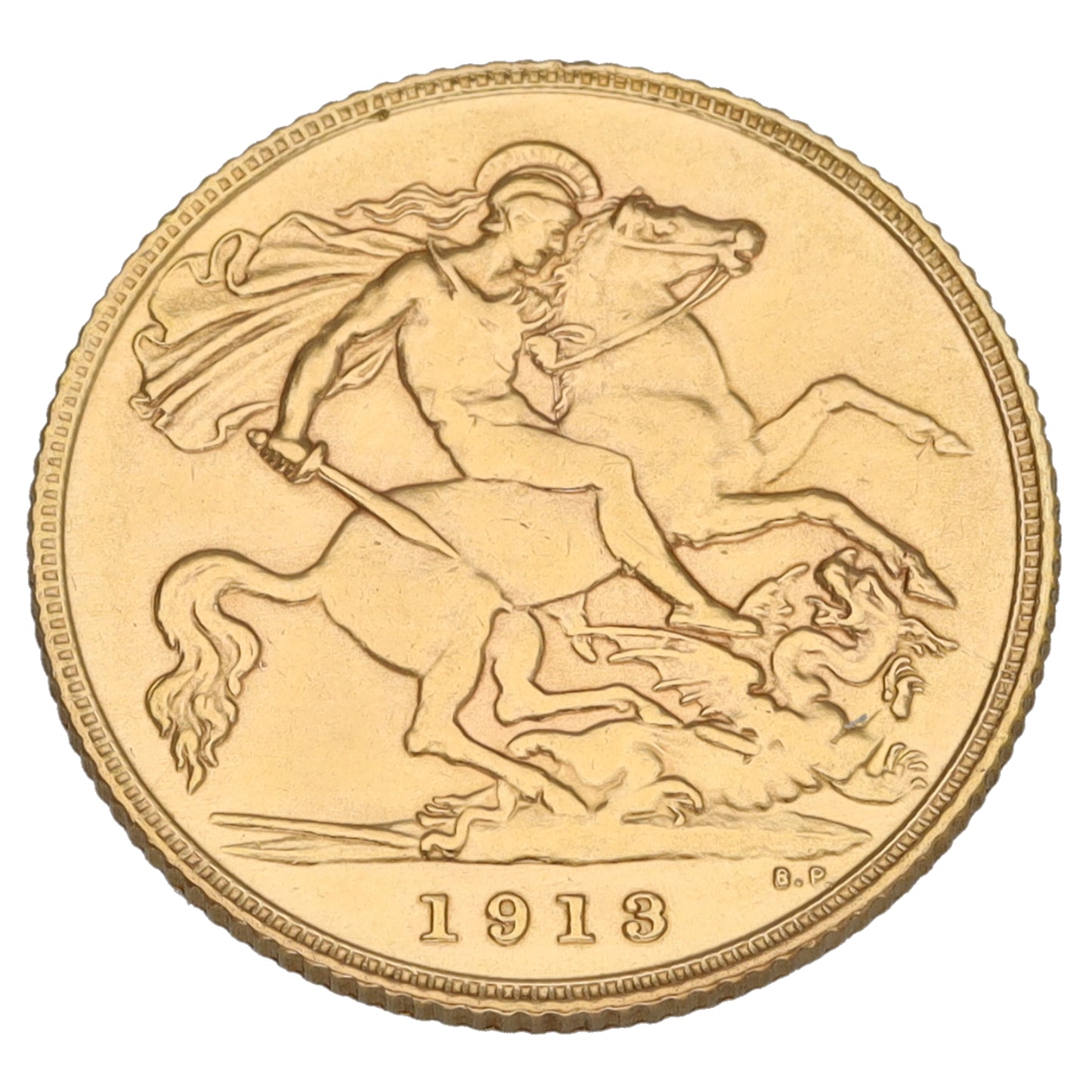 22ct Gold King George V Half Sovereign Coin 1913