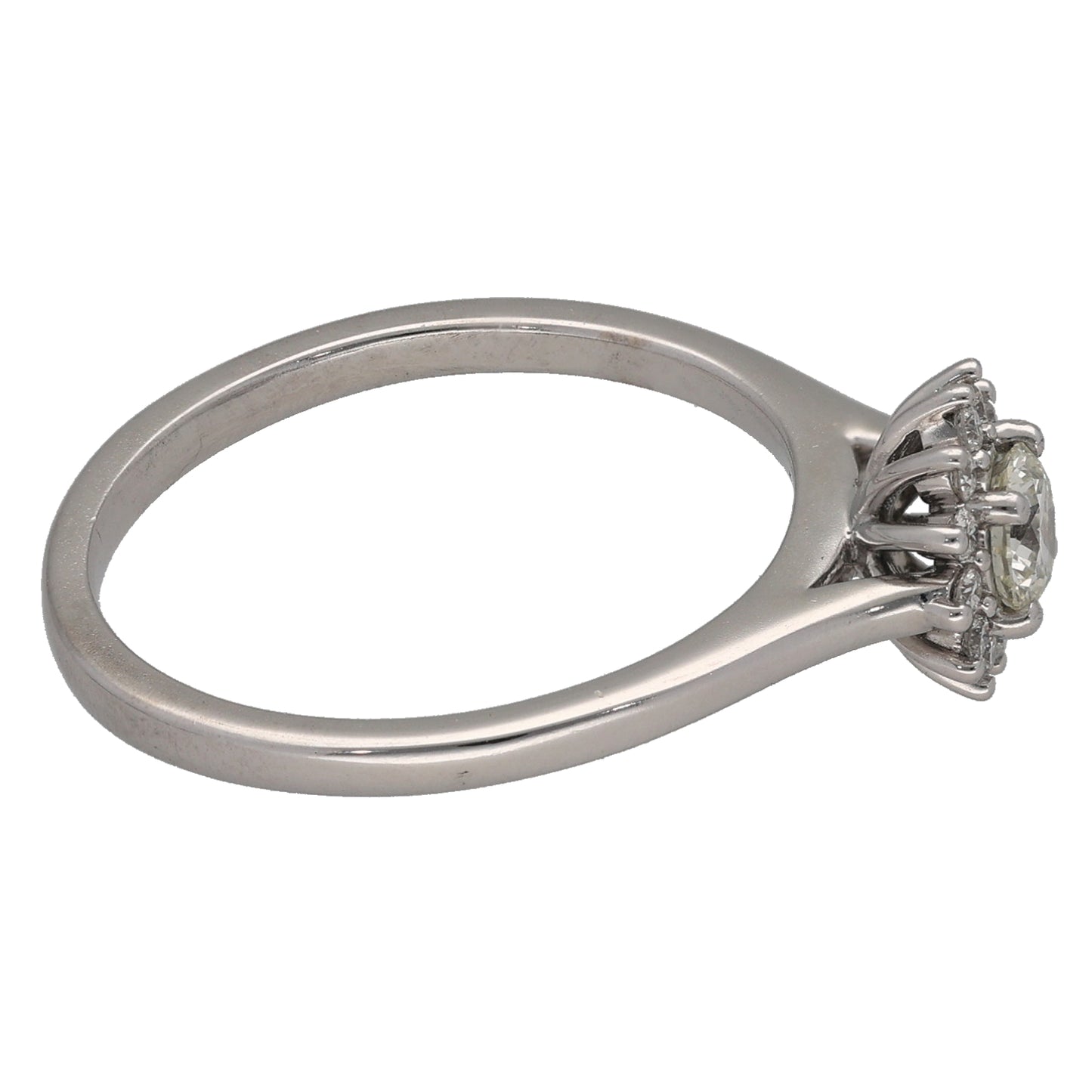 18ct White Gold 0.37ct Diamond Cluster Ring Size O