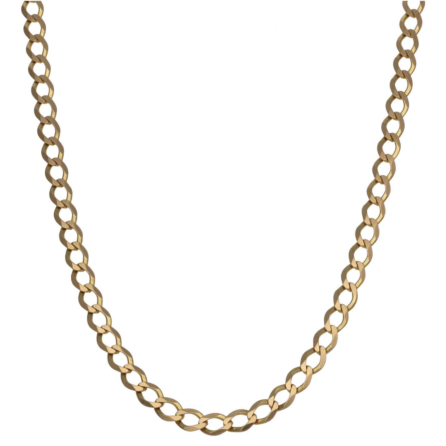 9ct Gold Curb Chain 18"