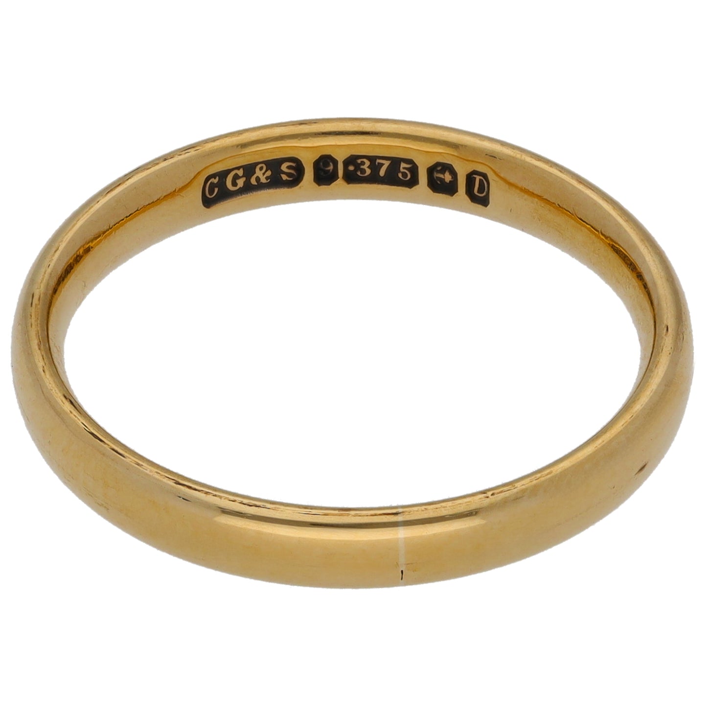 9ct Gold Plain Wedding Ring Size Q