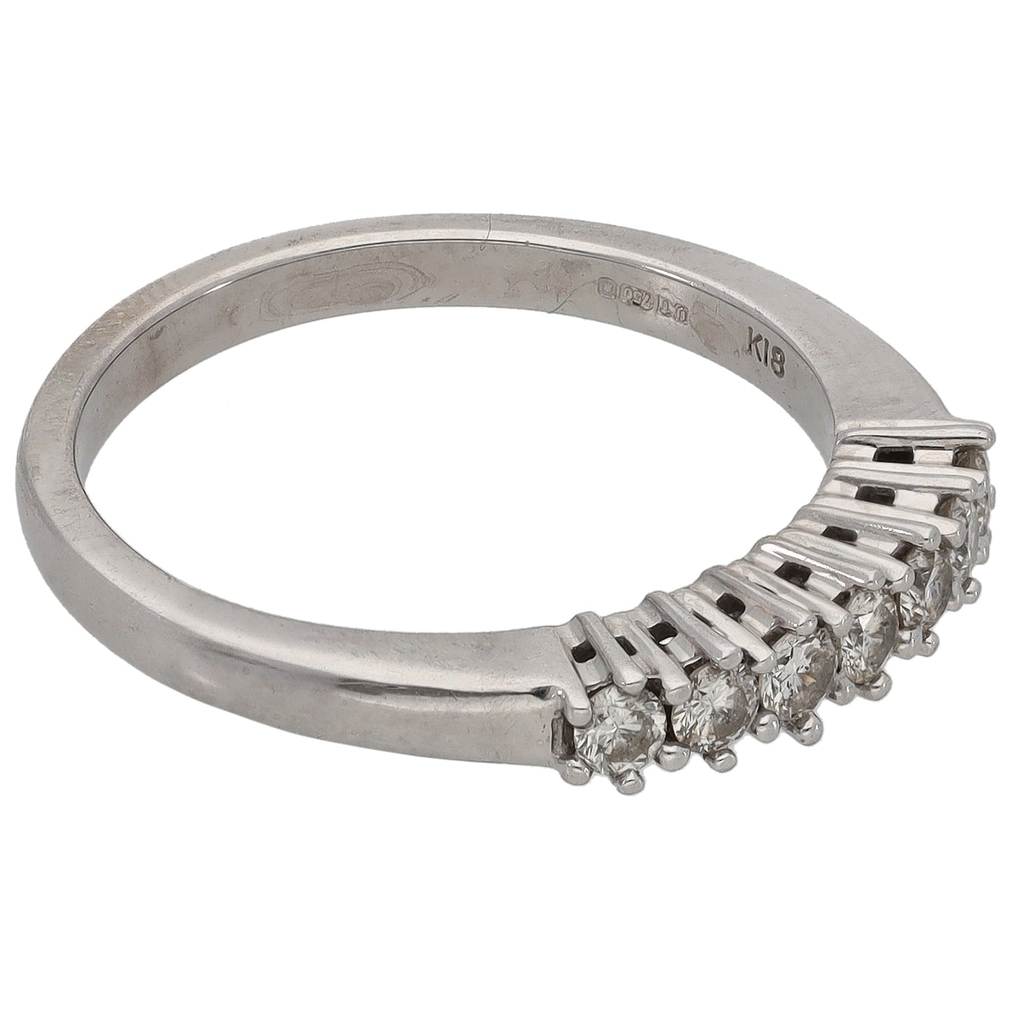 9ct Gold 0.28ct Diamond Half Eternity Ring Size M