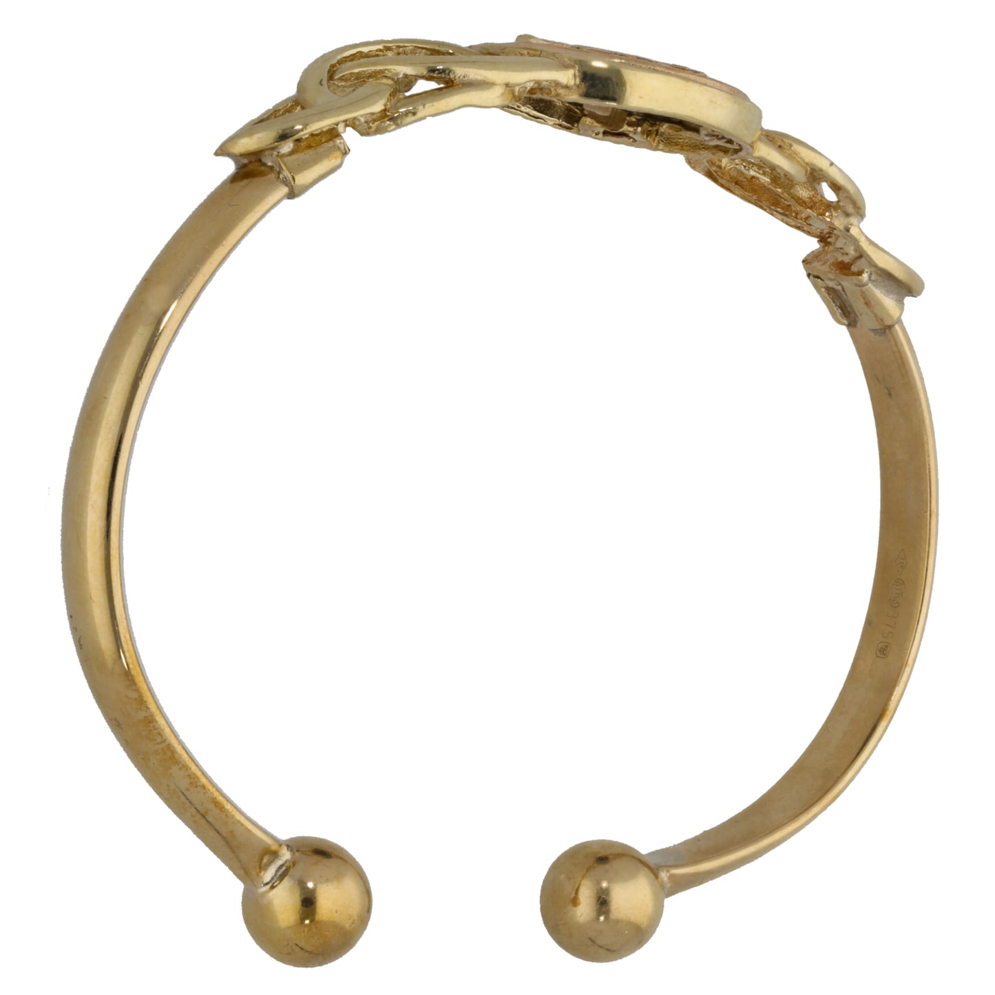 9ct Gold Onyx Torque Bangle